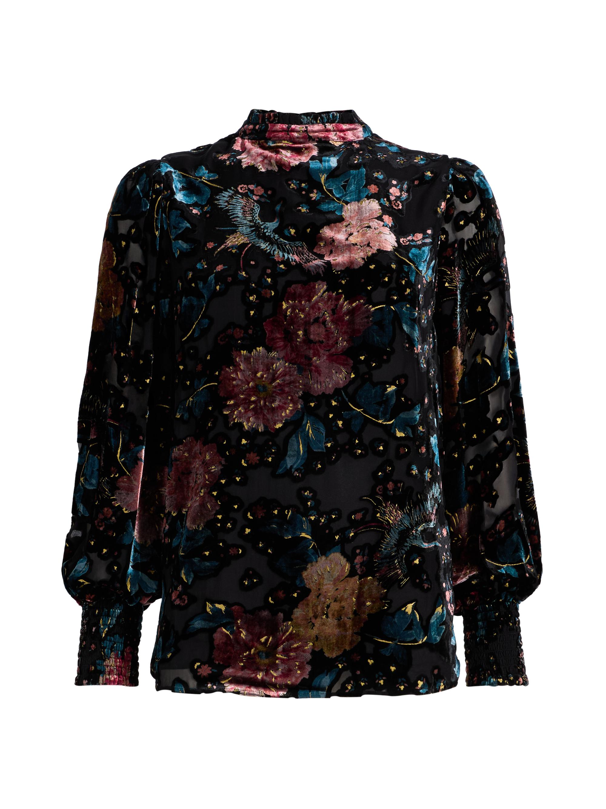 Elie Tahari Women's Ilana Floral Blouse - Birds Of Paradise Velvet