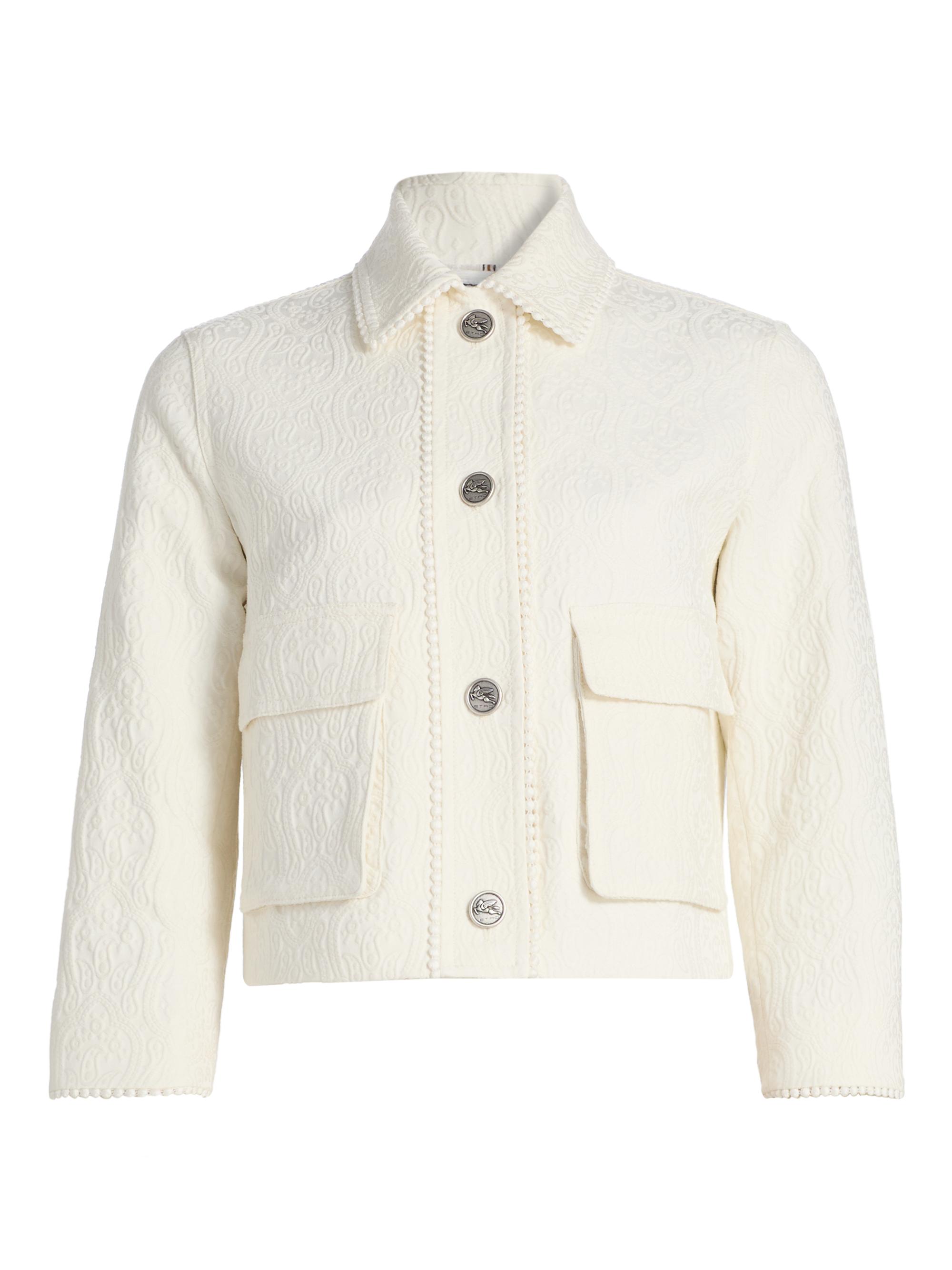 Etro Women's Fil Coupé Jacquard Shacket - Light Creamy White