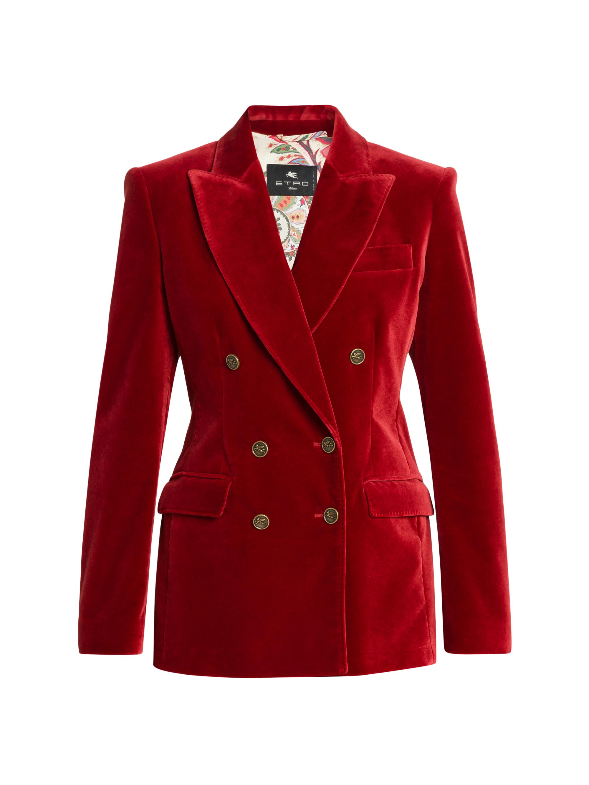 Etro Women's Velvet Double-Breasted Blazer - Ruggine Scuro