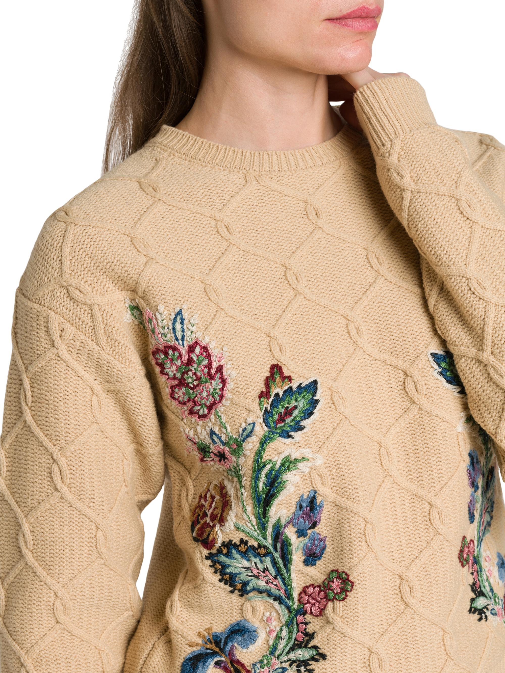 Etro Daydream Floral Cable-Knit Sweater | Saks Fifth Avenue