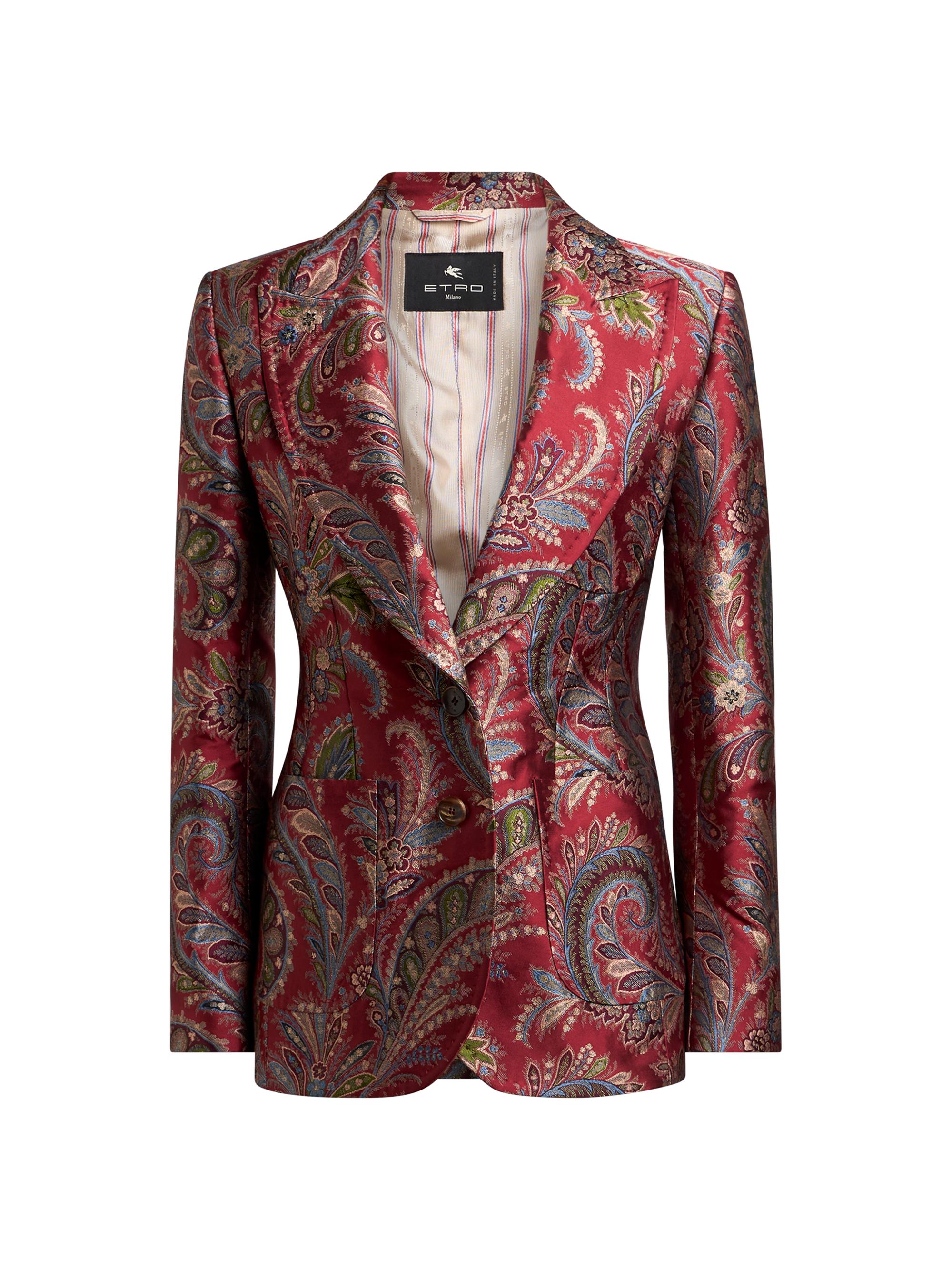 Etro Women's Floral Paisley Two-Button Blazer - Red Multi
