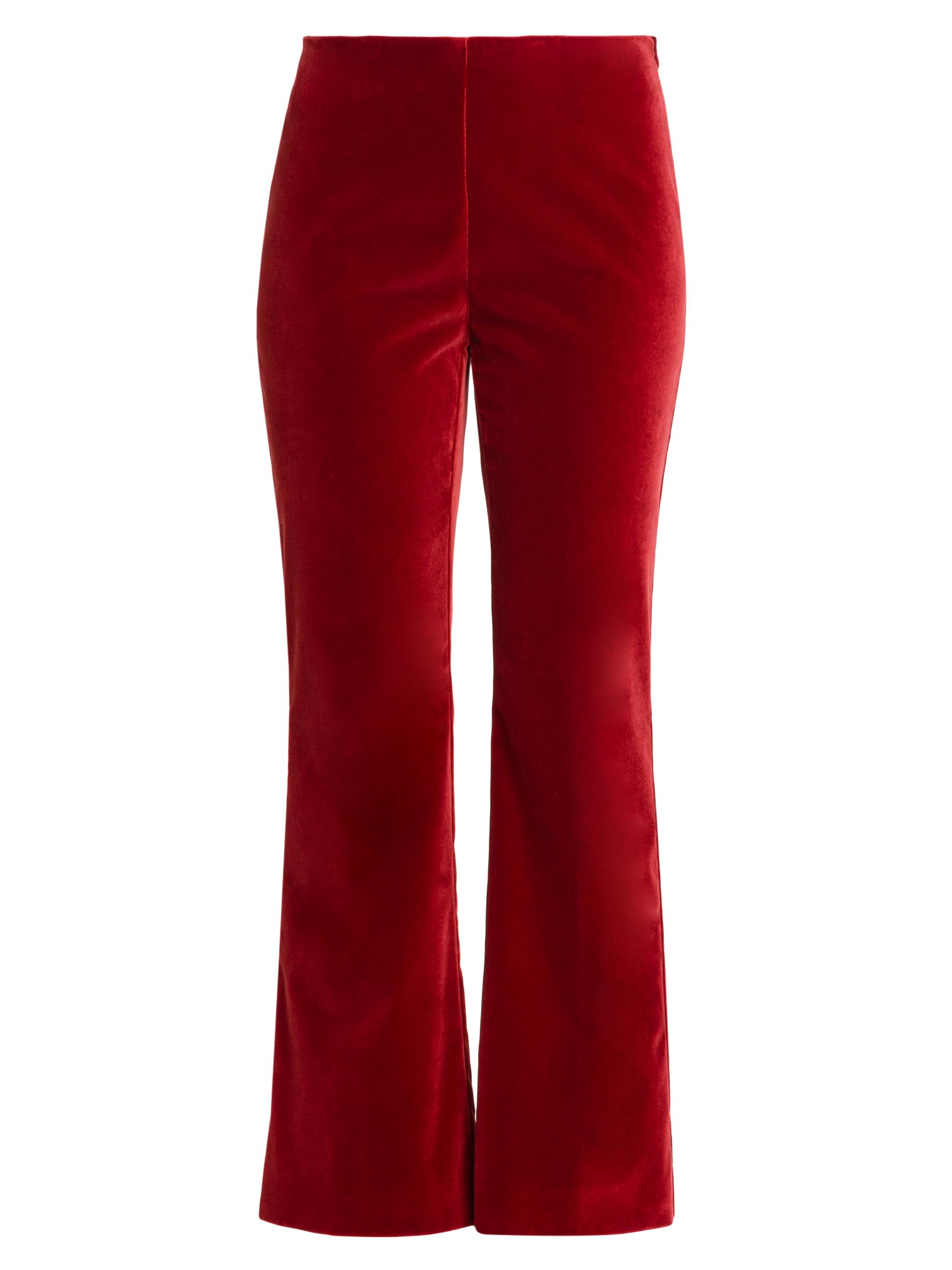Etro Women's Velvet Boot-Cut Pants - Ruggine Scuro