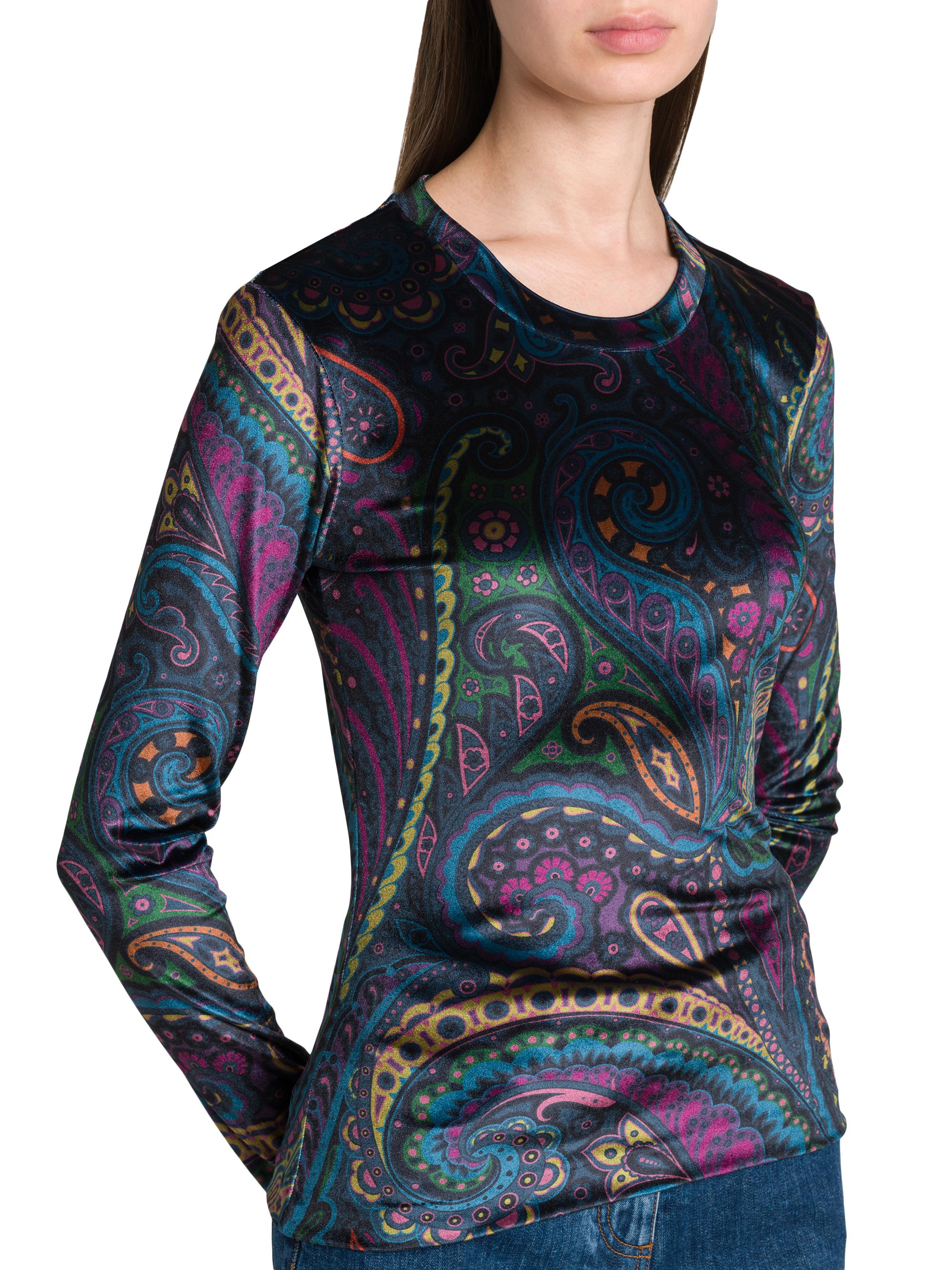 Etro Paisley-Print Velvet Top | Saks Fifth Avenue