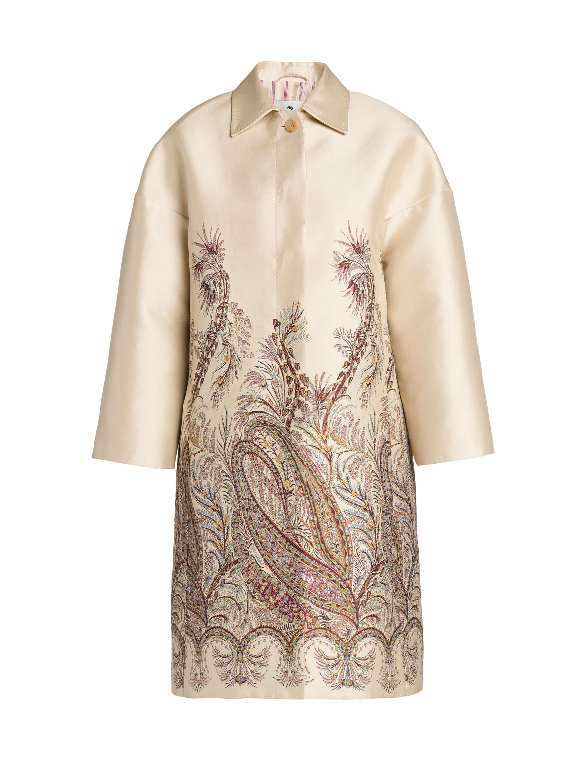 Etro Women's Paisley Satin Princess Coat - Multi Coro Baige Base