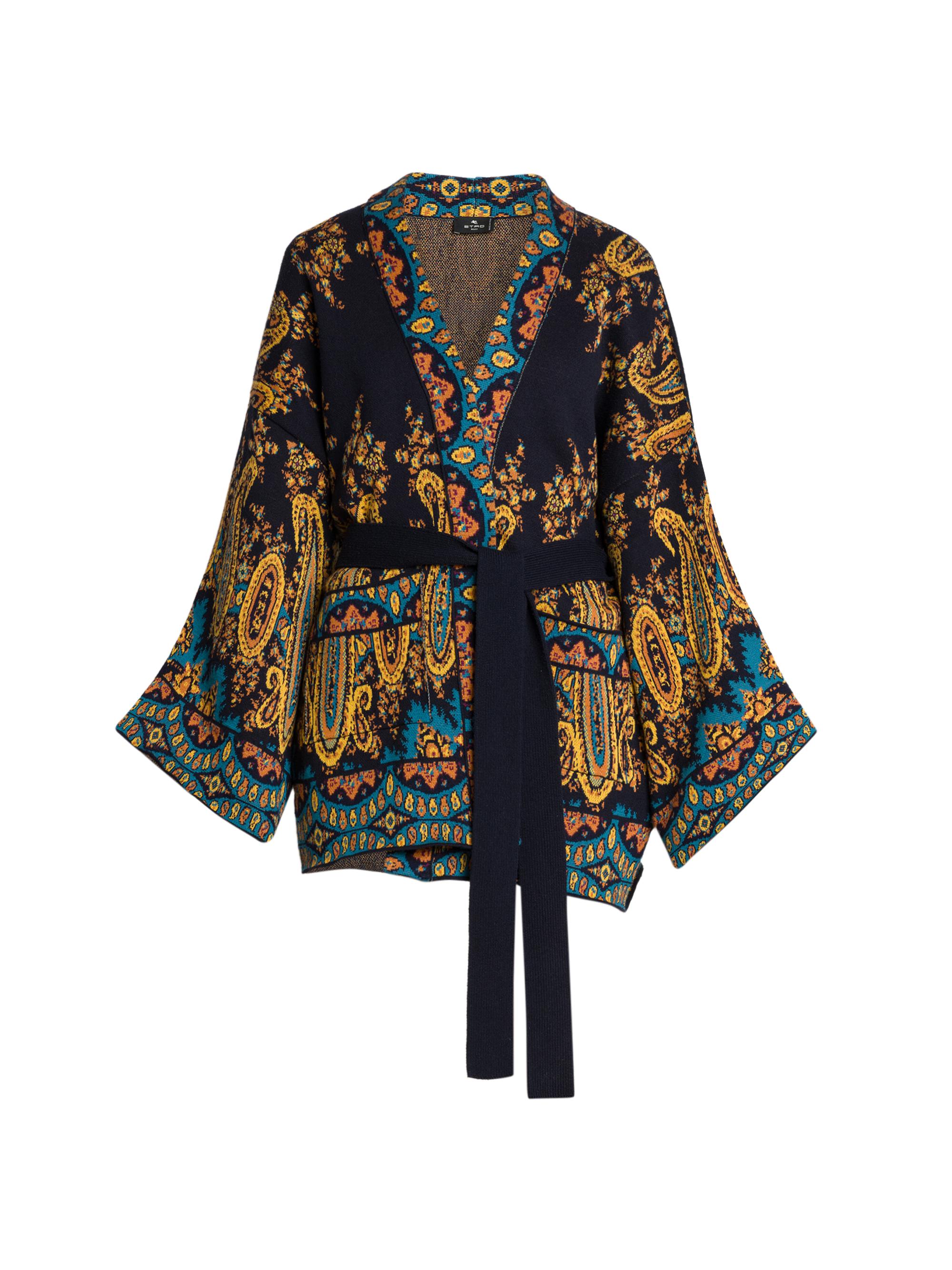 Etro Women's Midnight Dream Wrap Cardigan Minidress - Stampa Blu