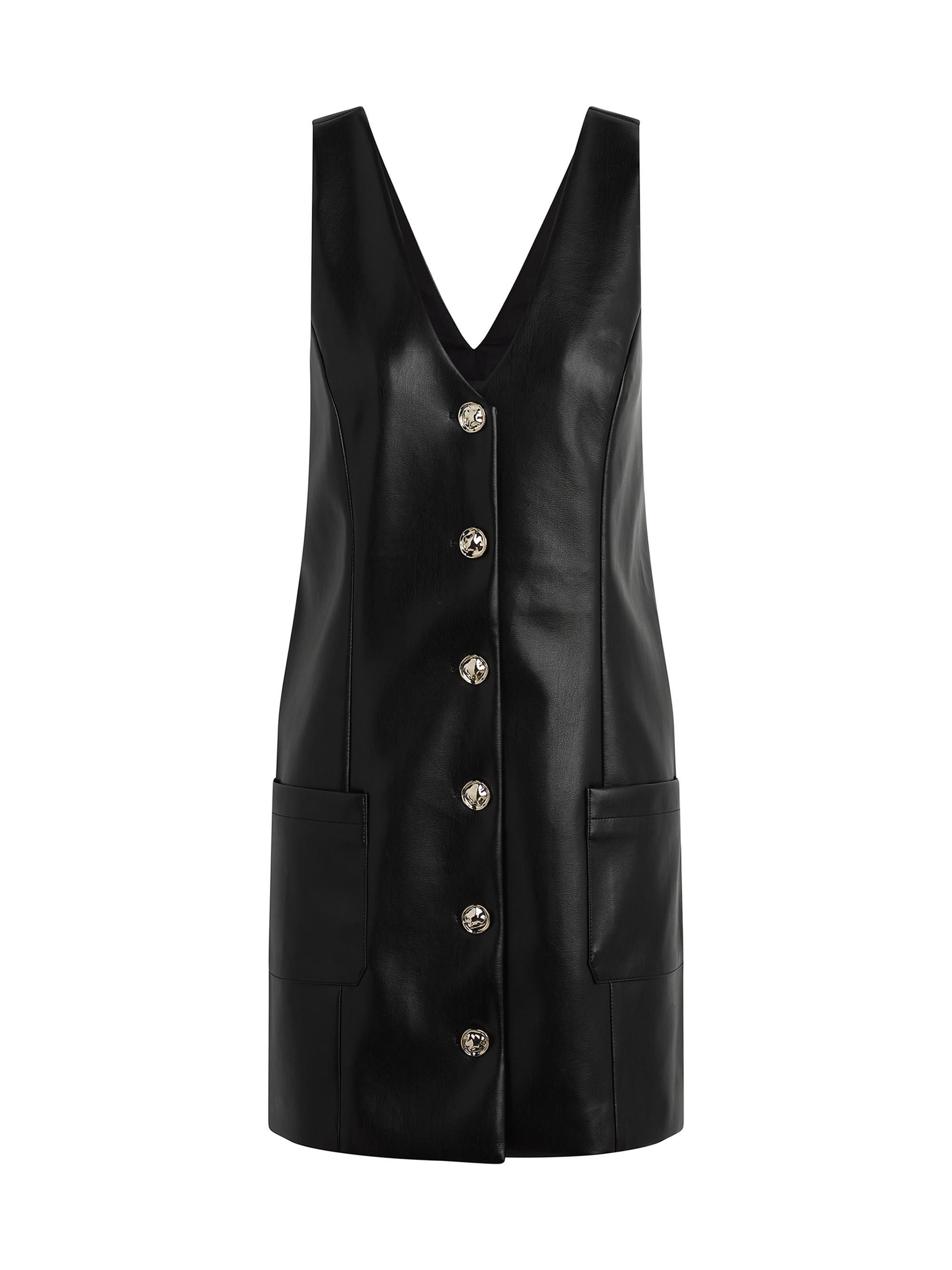 Favorite Daughter Women's Sasha Faux Leather Minidress - Raven