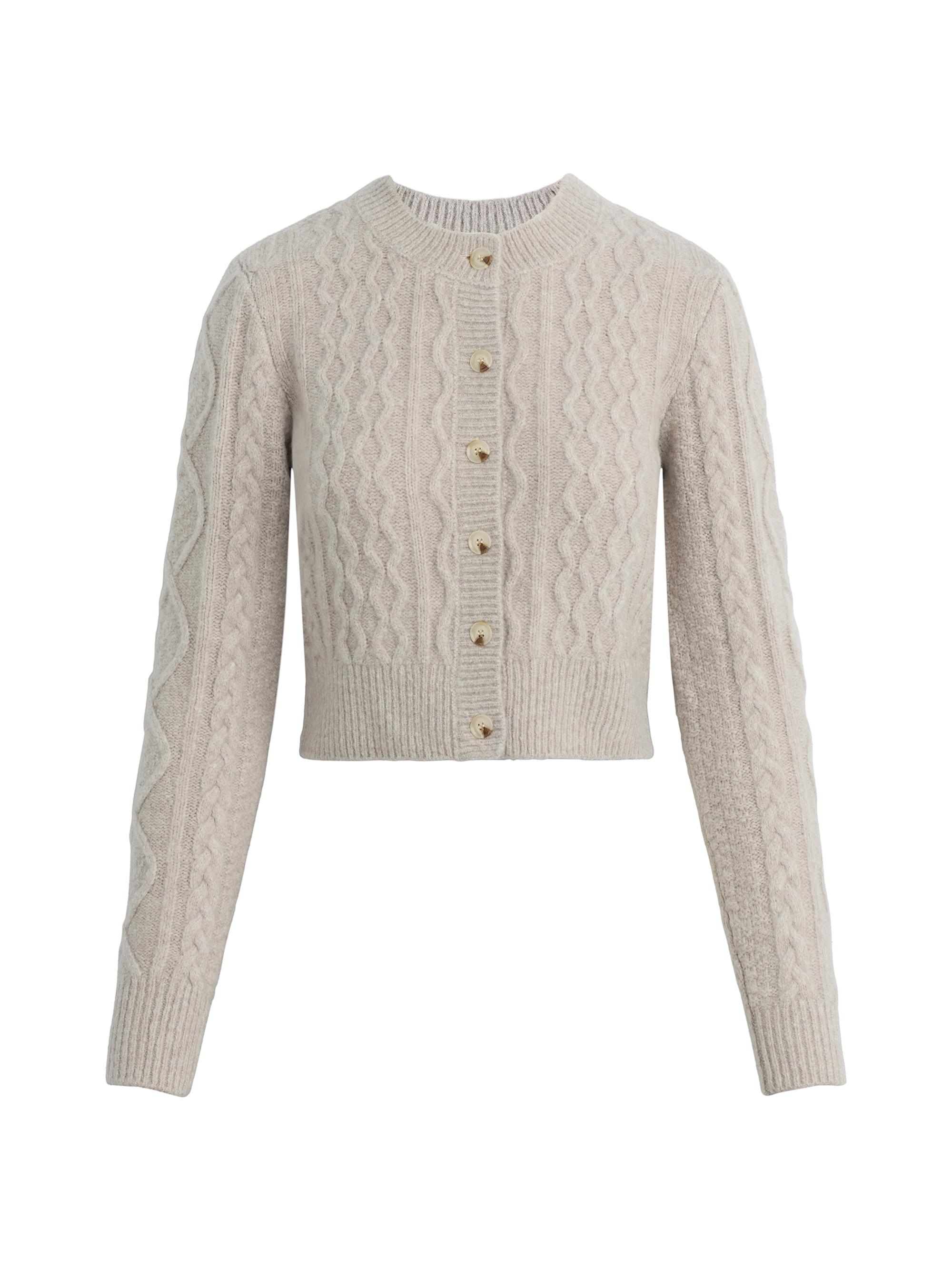 Favorite Daughter Women's The Eleanor Merino Wool-Blend Cardigan - Basmati