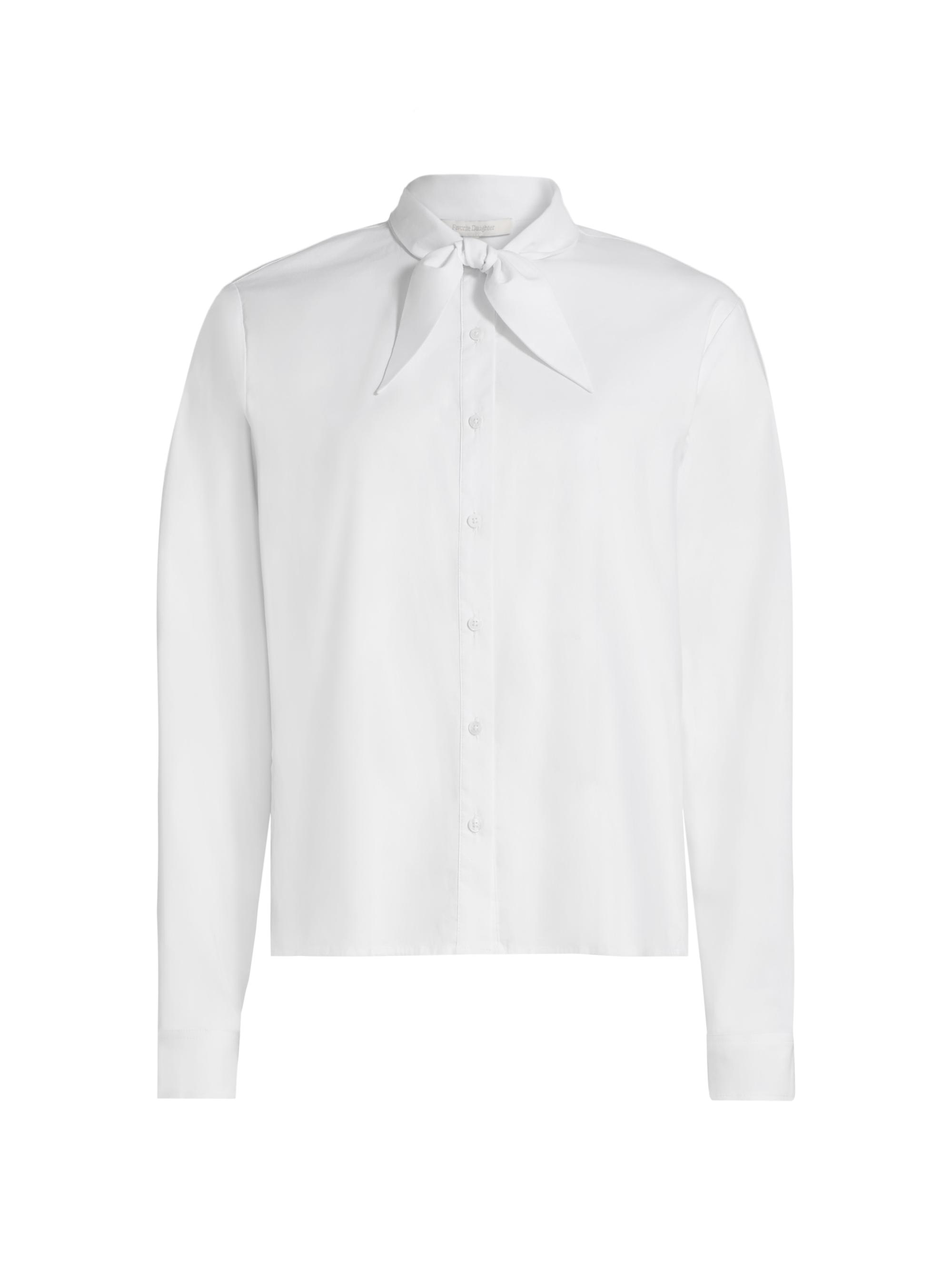 Favorite Daughter Women's The Grateau Tieneck Shirt - White