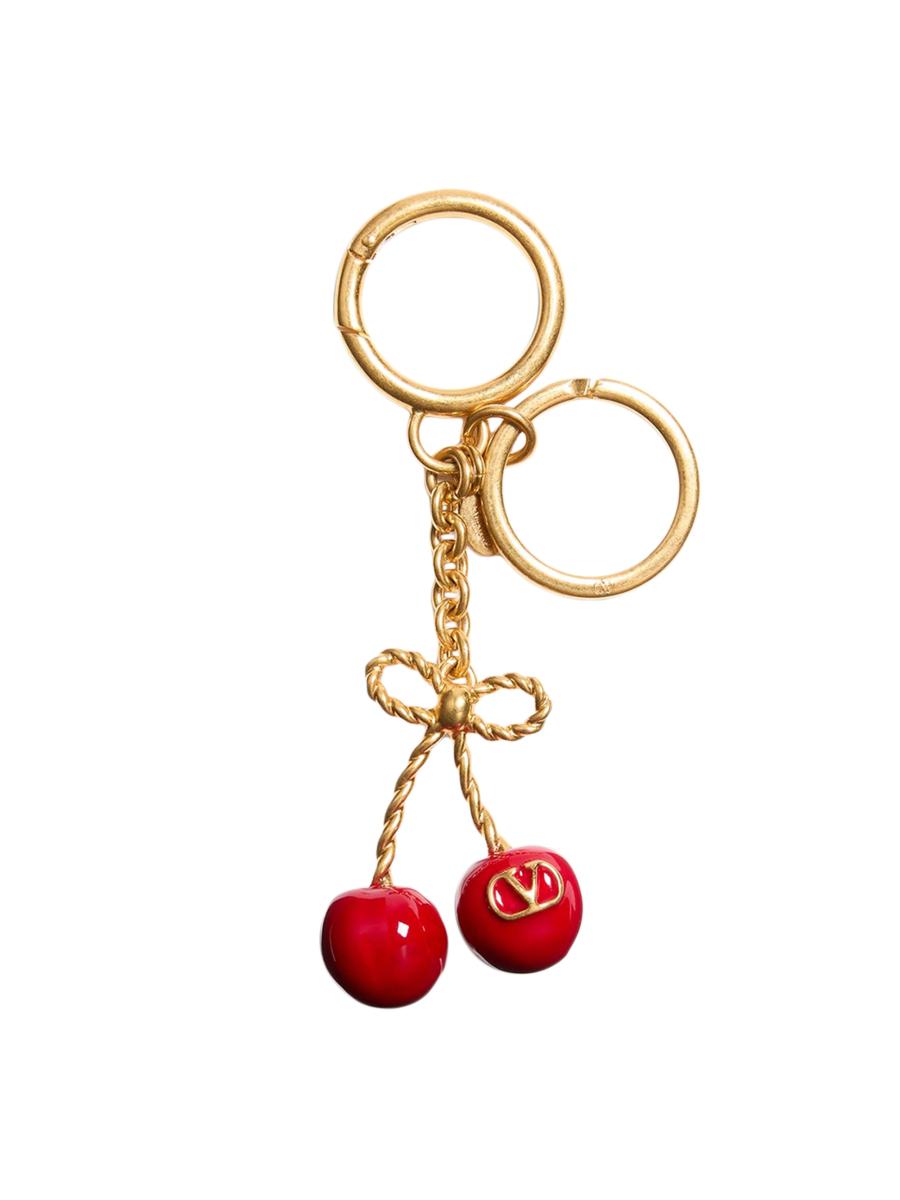 キーホルダー・キーリング VALENTINO GARAVANI BAG CHARM KEYRING COEUR  IN RED Valentino Rockstud Heart Key Ring, Small Leather Goods