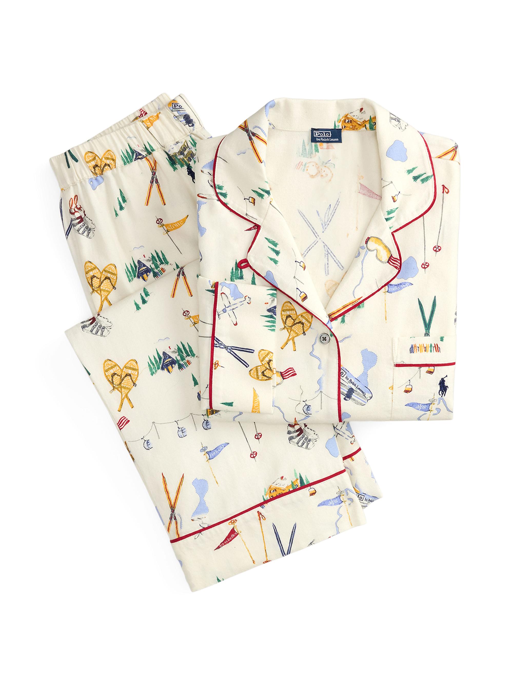 Polo Ralph Lauren Women's Madison Printed Pajamas - Travel Ski Print