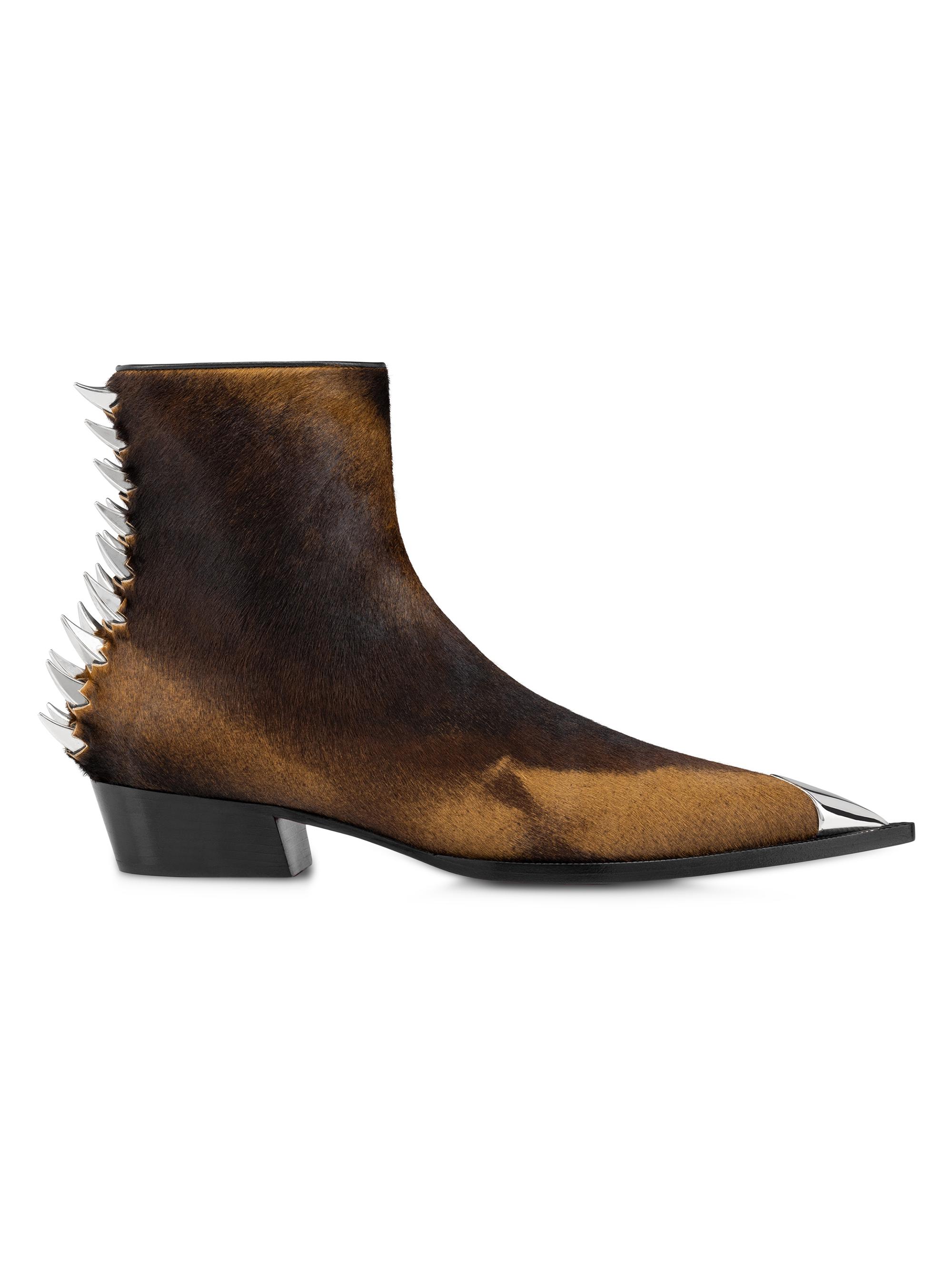 Christian Louboutin Men's Mr Clawiss Hairy Calf Leather Boots - Multicolored