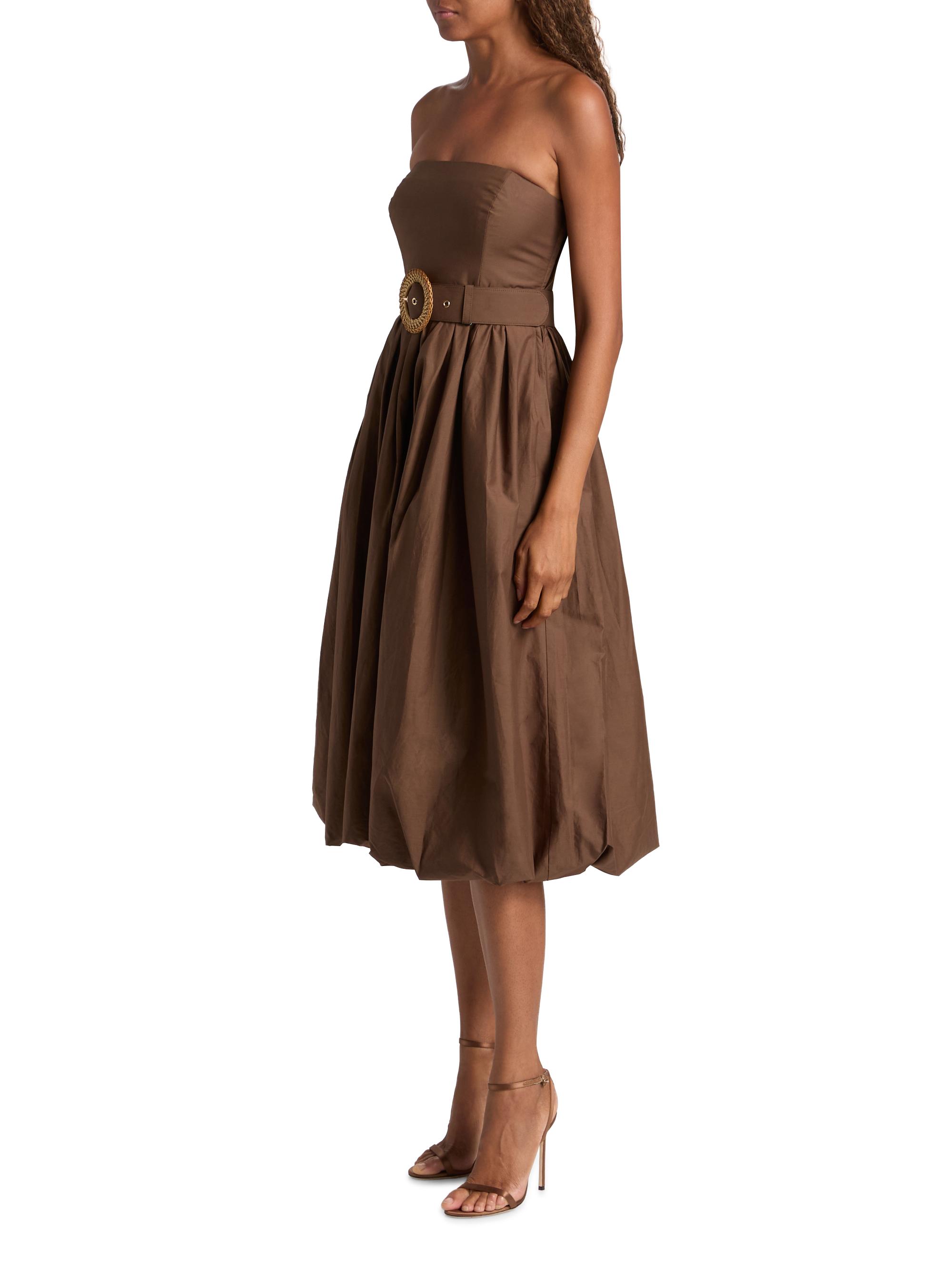 turquoise and brown dresses for bridesmaid ASTR the Label | Dahlia Bubble Hem Midi Dress in Pink main image 0
