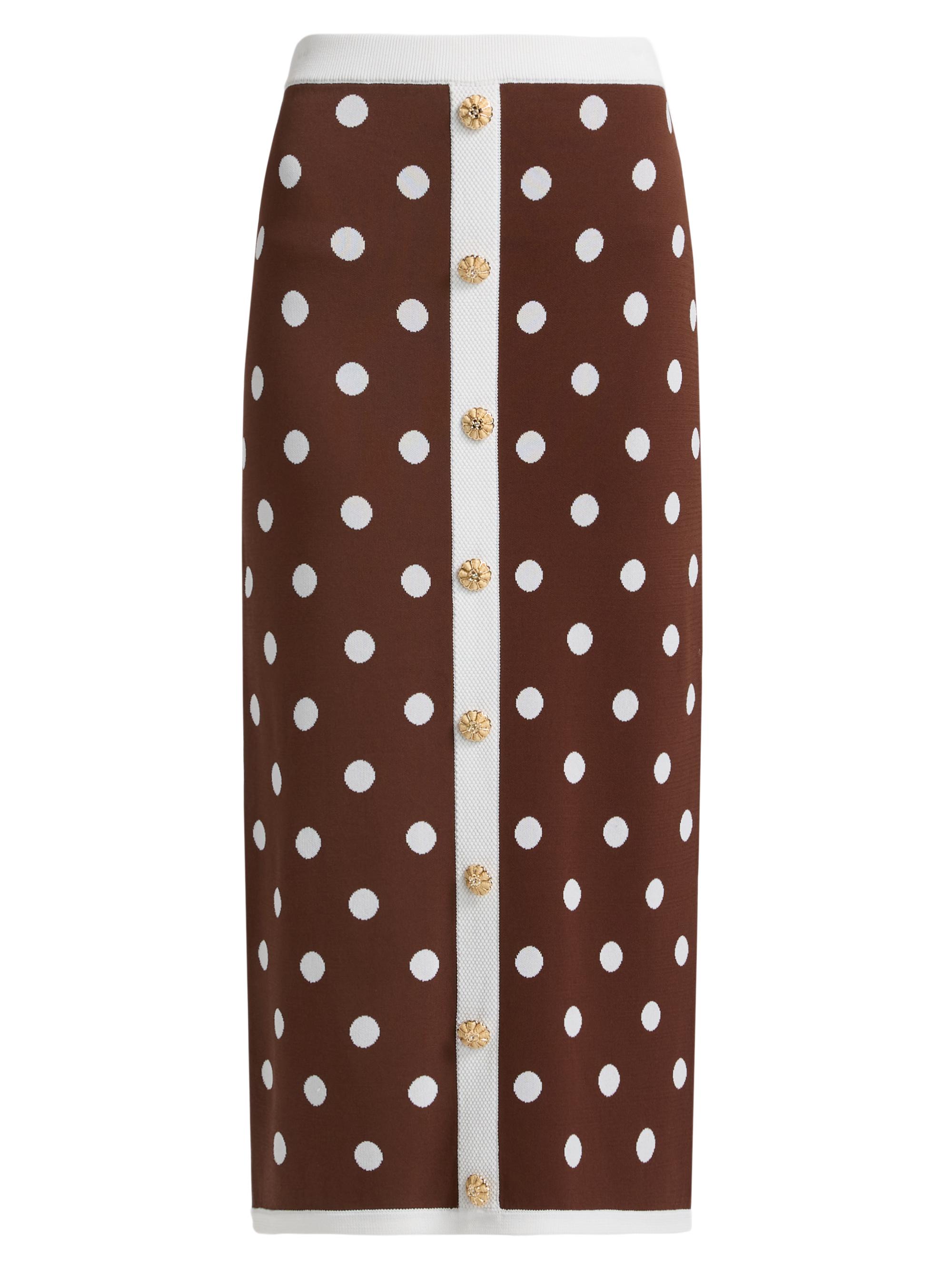 Cara Cara Women's Alice Polka Dot Midi-Skirt - Cocoa Dot
