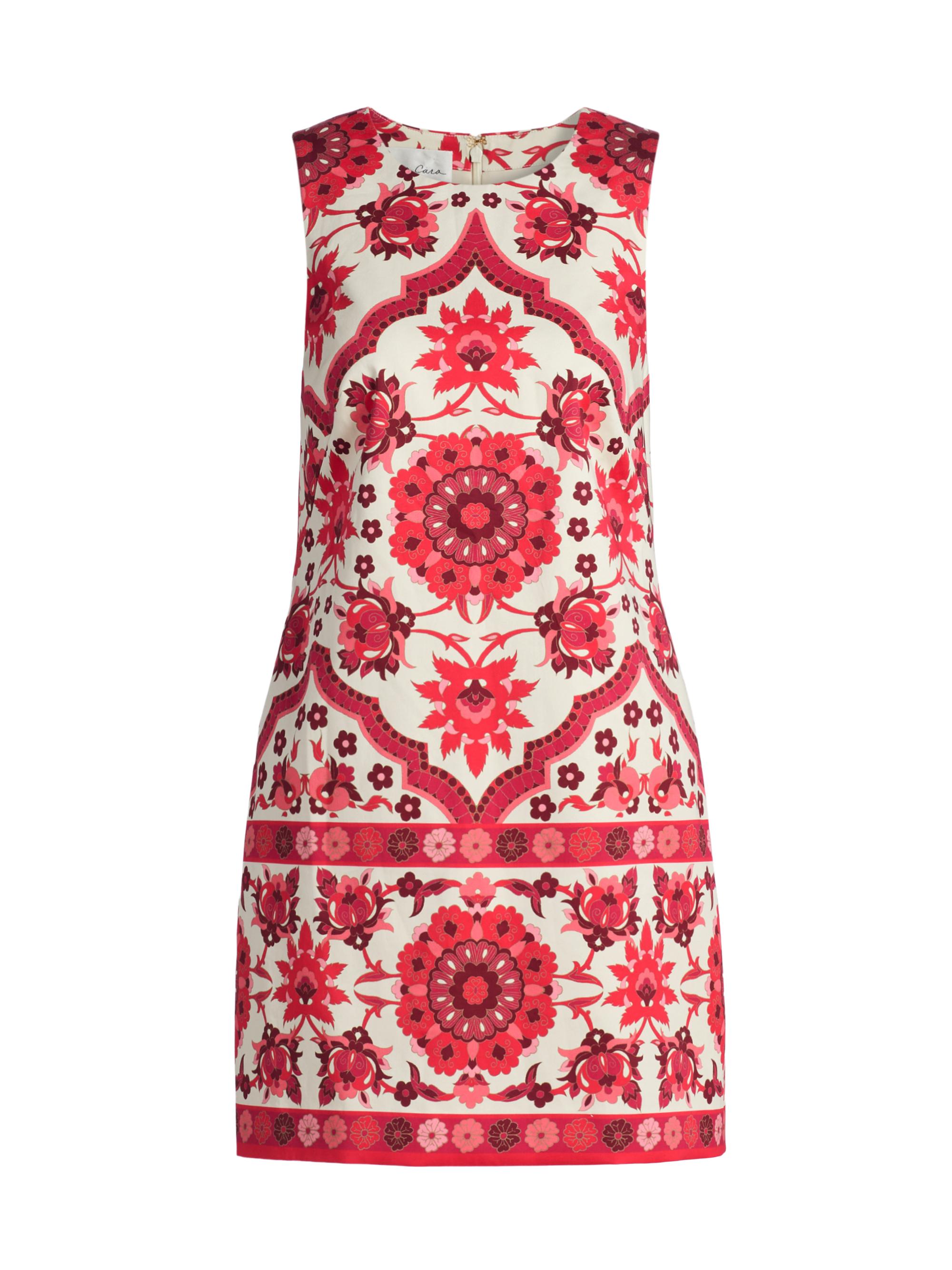 Cara Cara Women's Mackenzie Printed Stretch-Cotton Sleeveless Minidress - Mystic Pink
