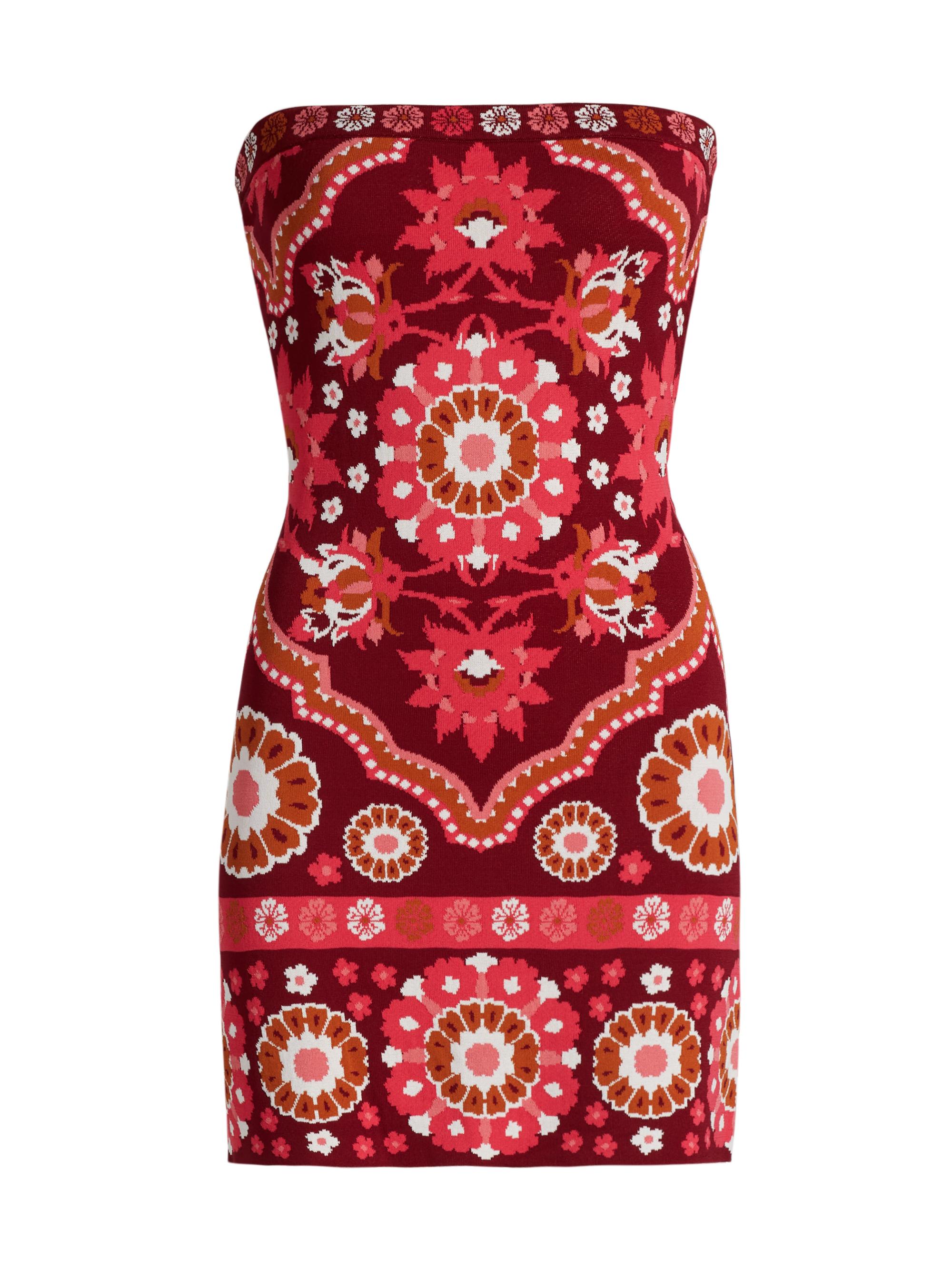 Cara Cara Women's Rome Jacquard Bandeau Body-Con Minidress - Mystic Rasberry
