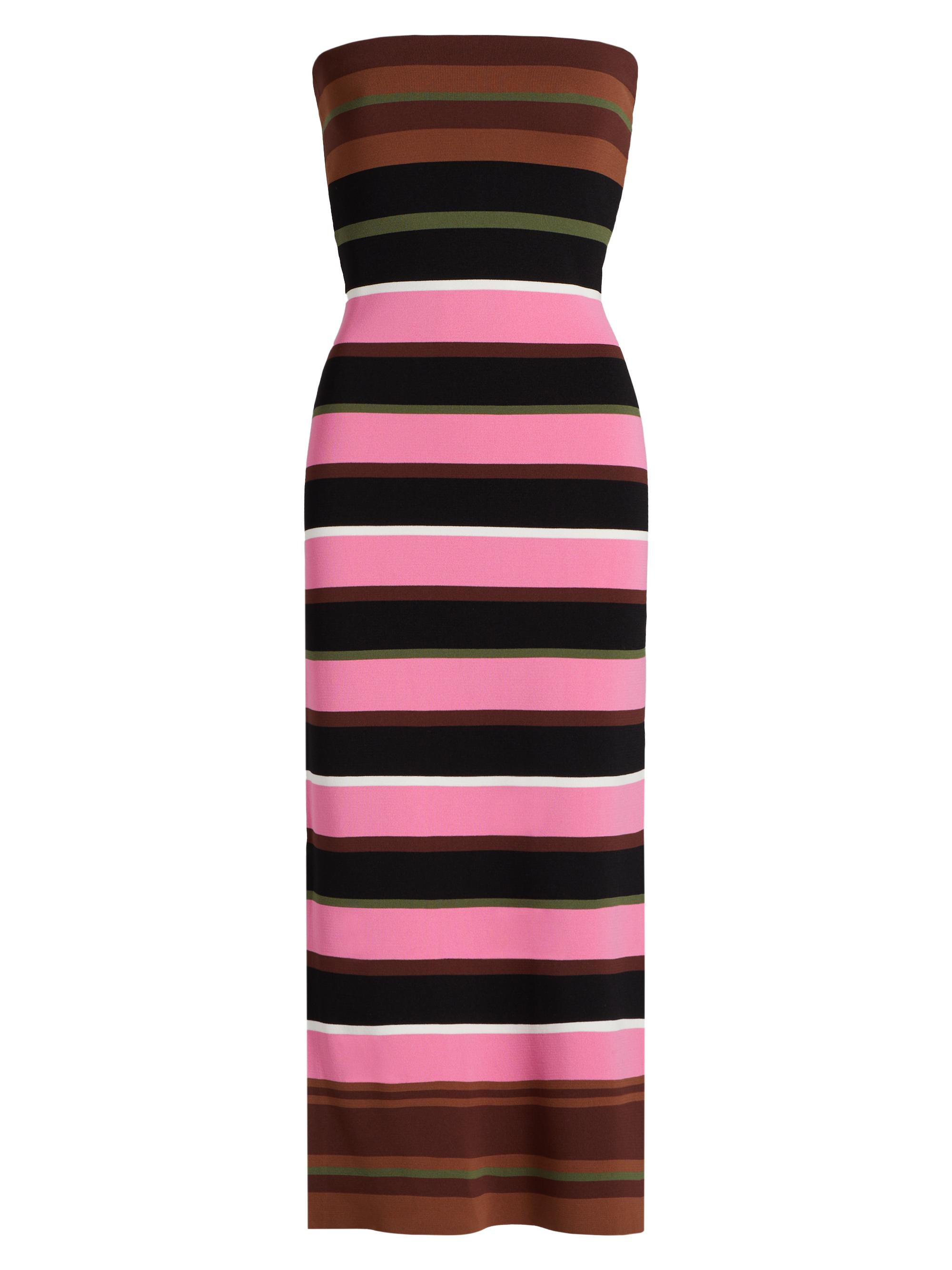 Cara Cara Women's Mesa Striped Strapless Midi-Dress - Sienna Stripe Pink Lemonade