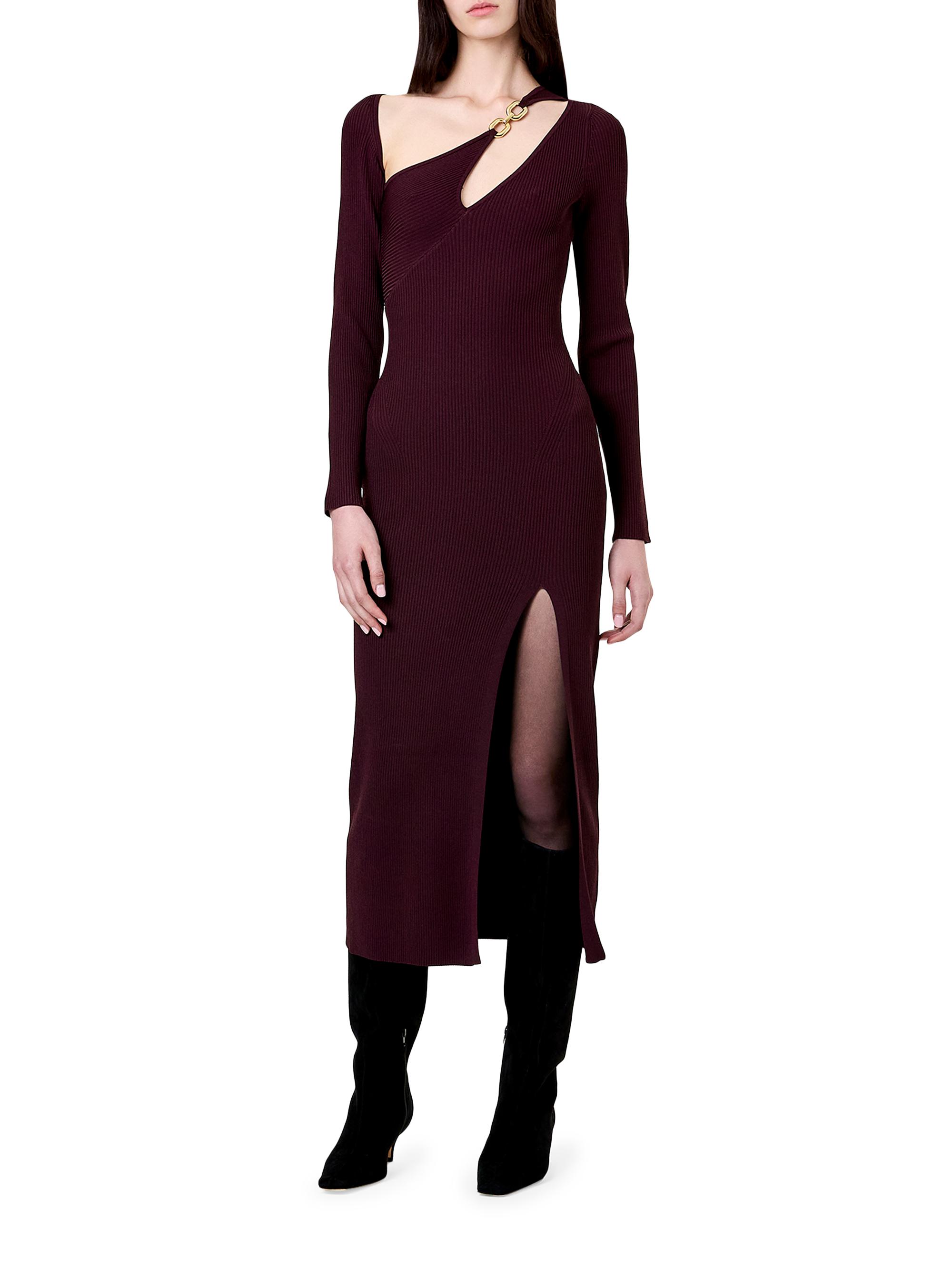 asymmetric chain-print midi dress DT1223 Lace Asymmetrical Hem Prom Dress