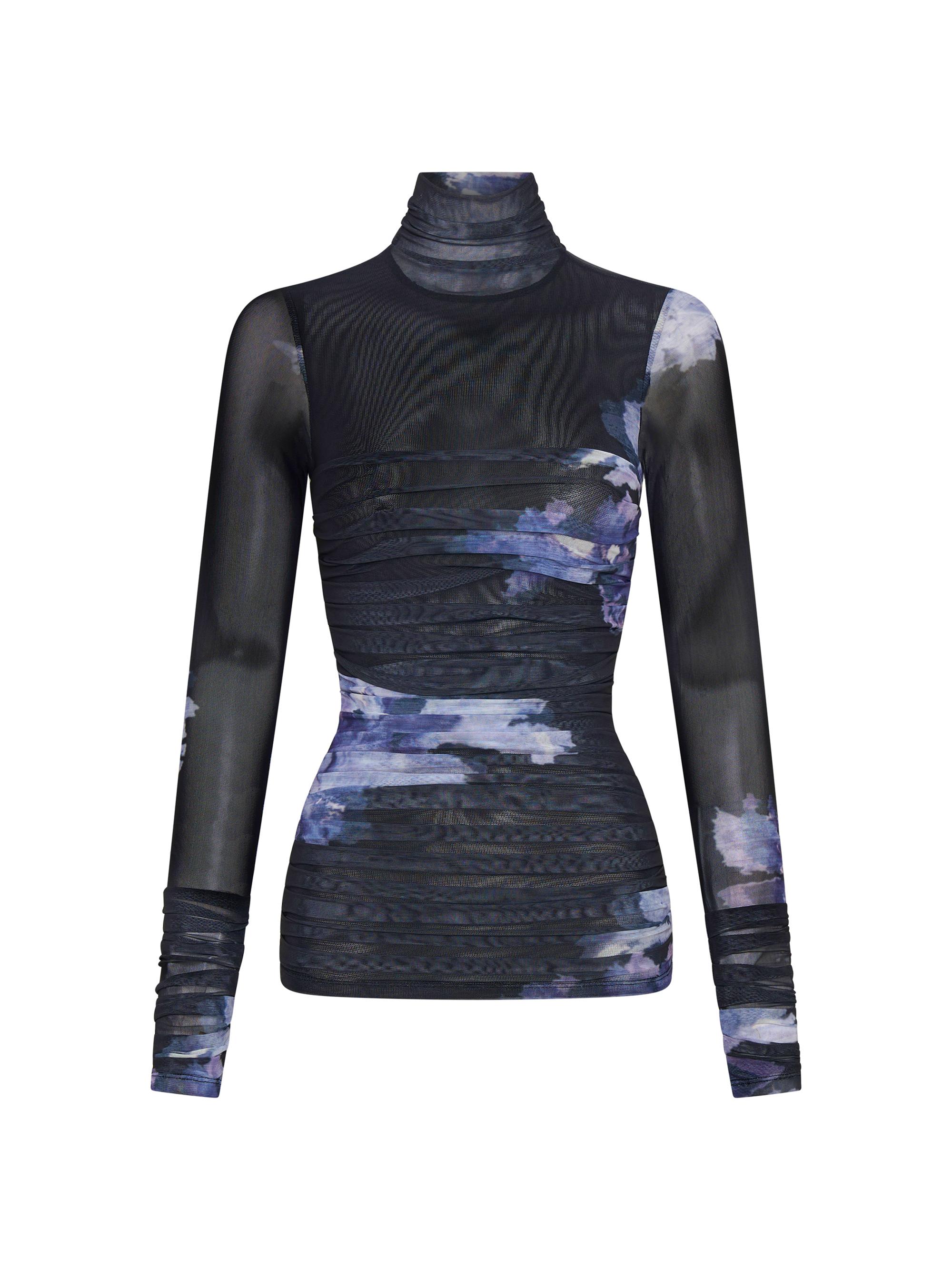 Nicholas the Label Women's Harmony Printed Shirred Long-Sleeve Top - Azalea Floral