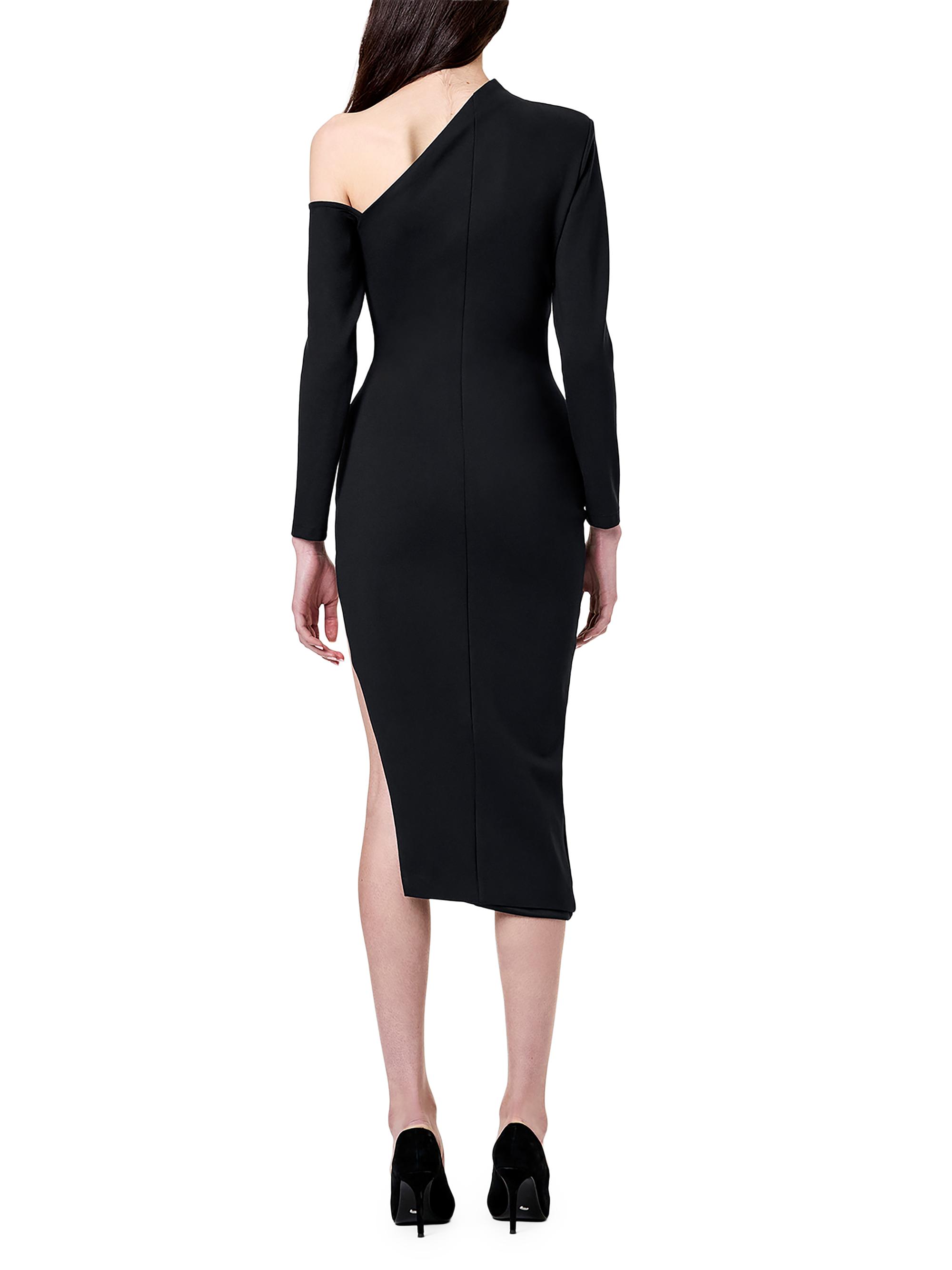 Nicholas the Label Women's Shiloh Asymmetric Cold-Shoulder Midi-Dress - Black - Size 6