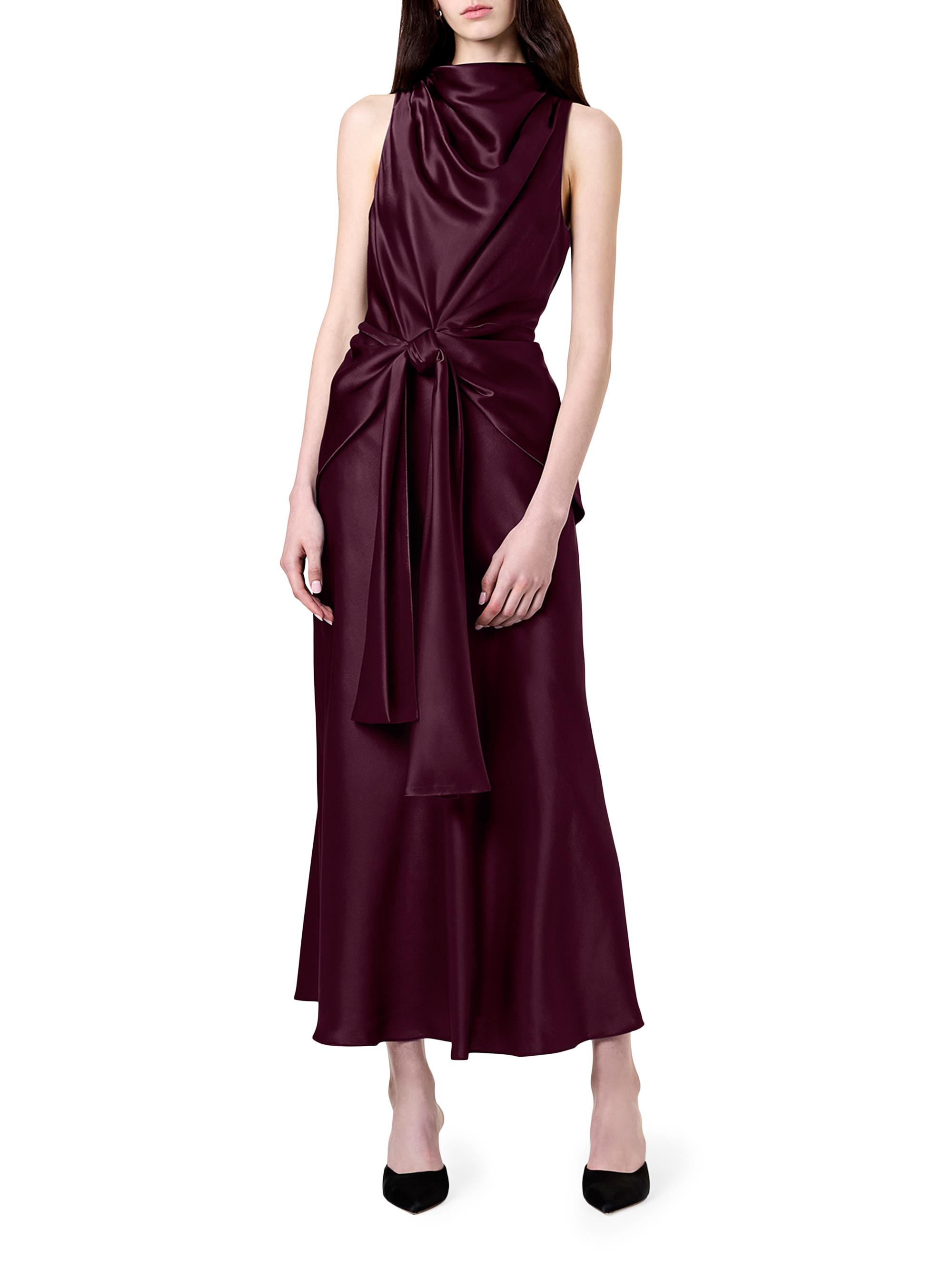 Nicholas The Label Women's Esmara Satin Sleeveless Maxi Dress - Blackberry - Size 4
