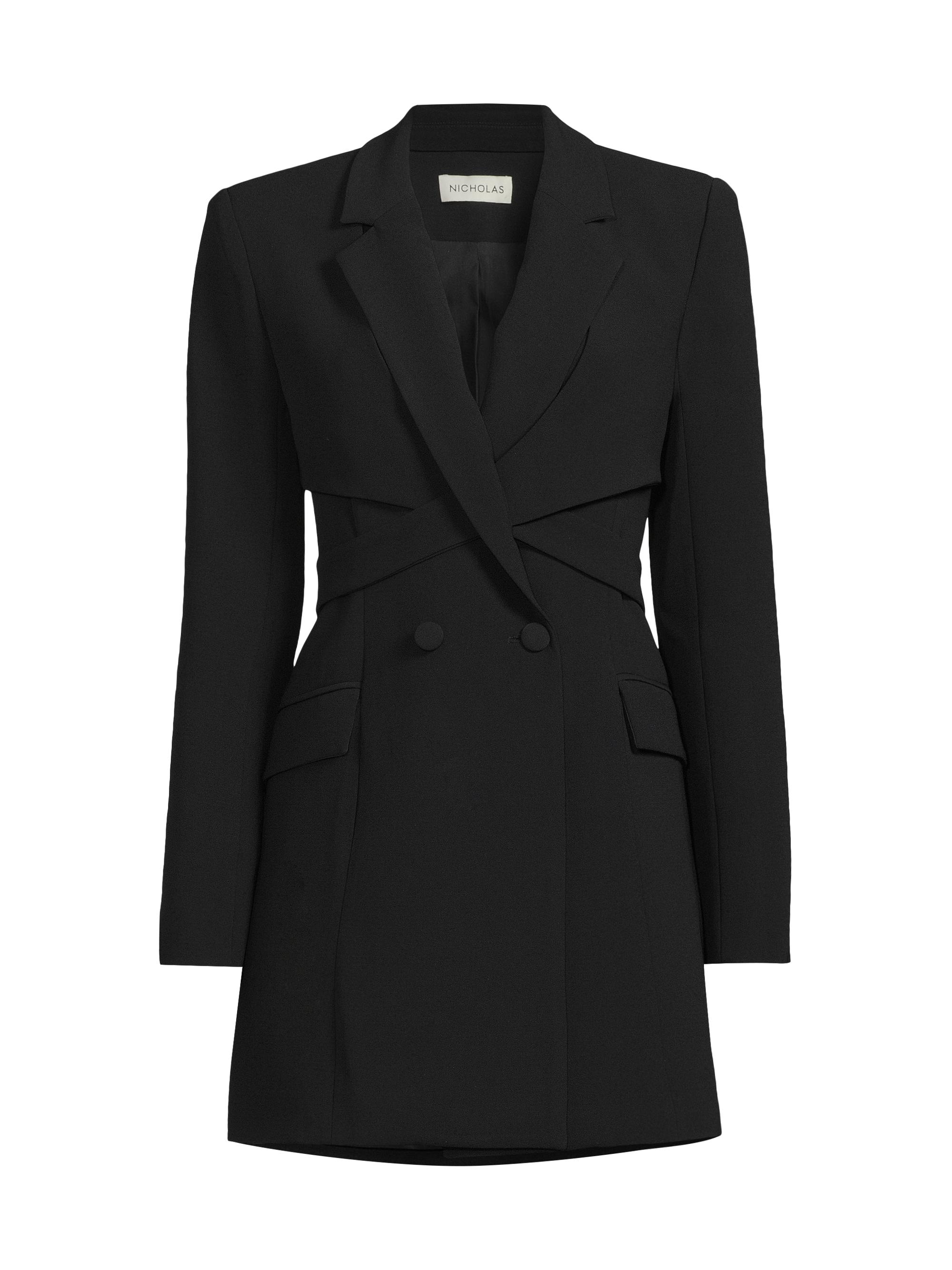 Nicholas the Label Women's Cielo Cross Wrap Blazer Minidress - Black
