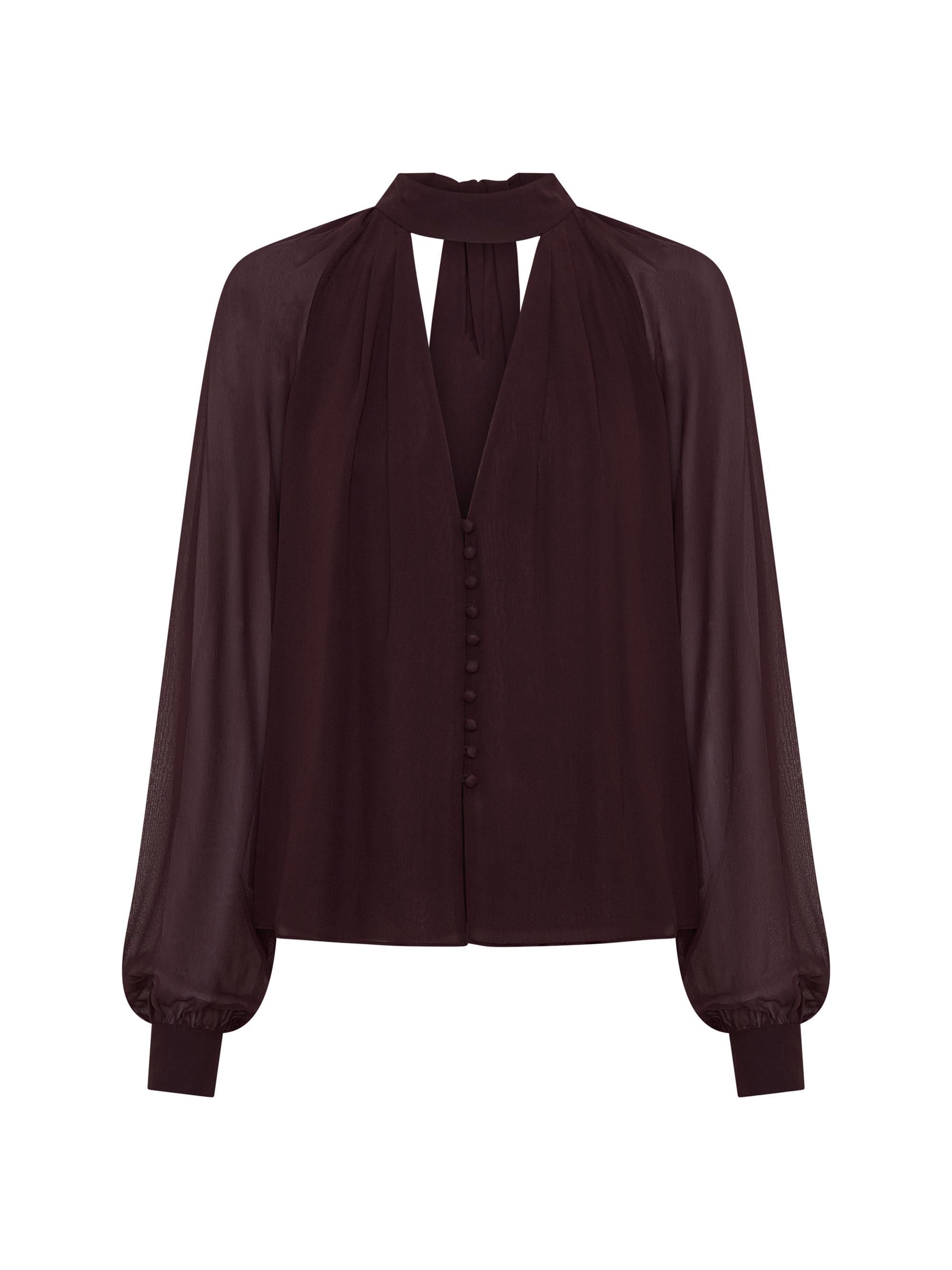 Nicholas the Label Women's Elisa Scarf V-Neck Top - Cacao