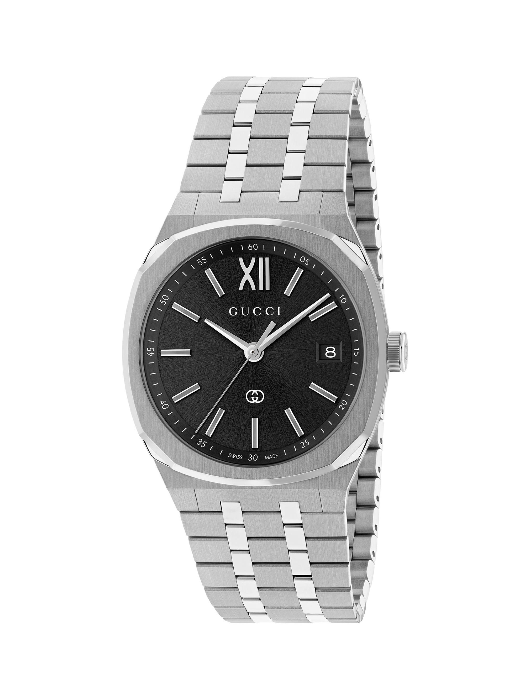 Gucci 25H Stainless Steel Bracelet Watch, 34MM | Saks Fifth Avenue
