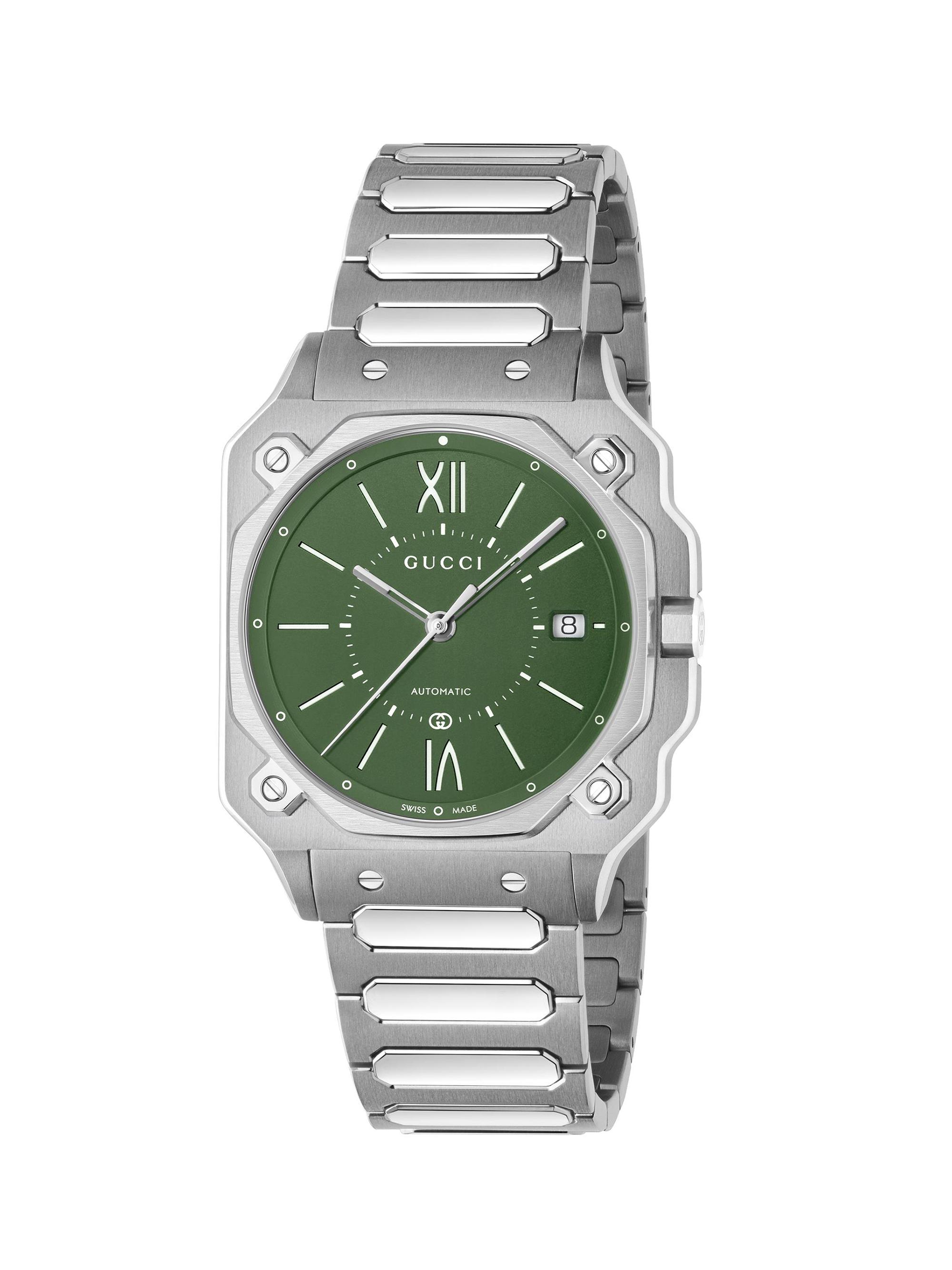 Gucci Men's G-Flat Stainless Steel Bracelet Watch/36MM - Green
