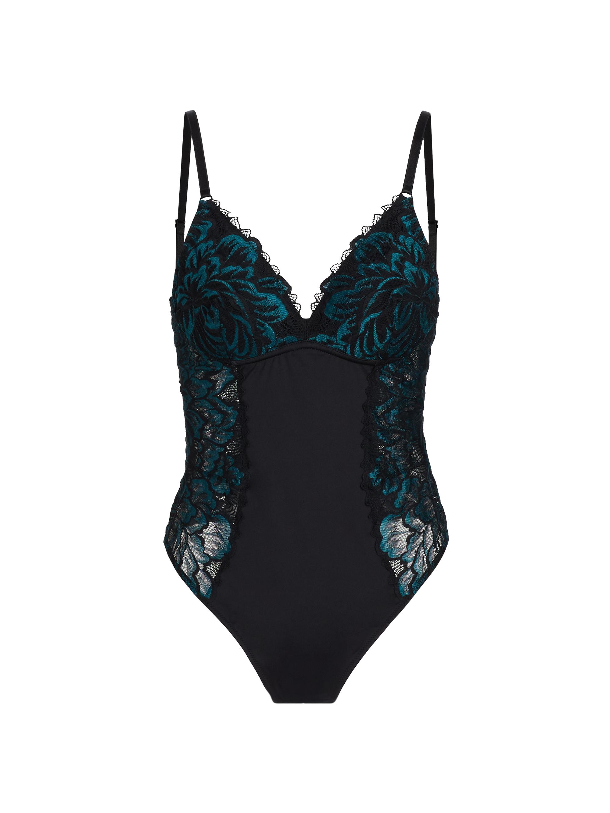 Cosabella Women's Encantata Lace Shaper Teddy - Black Canale