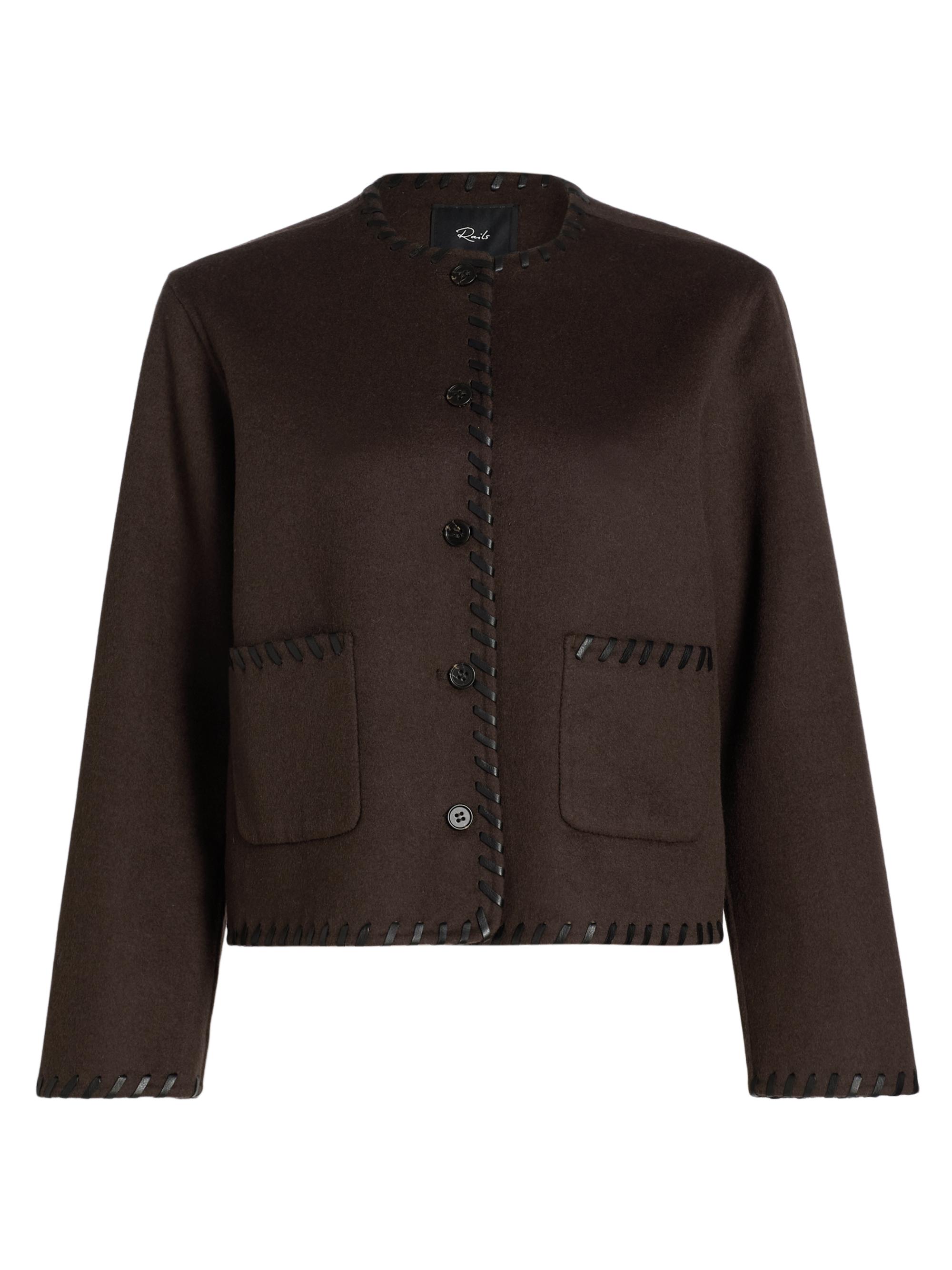 Rails Women's Melanie Wool-Blend Jacket - Dark Brown