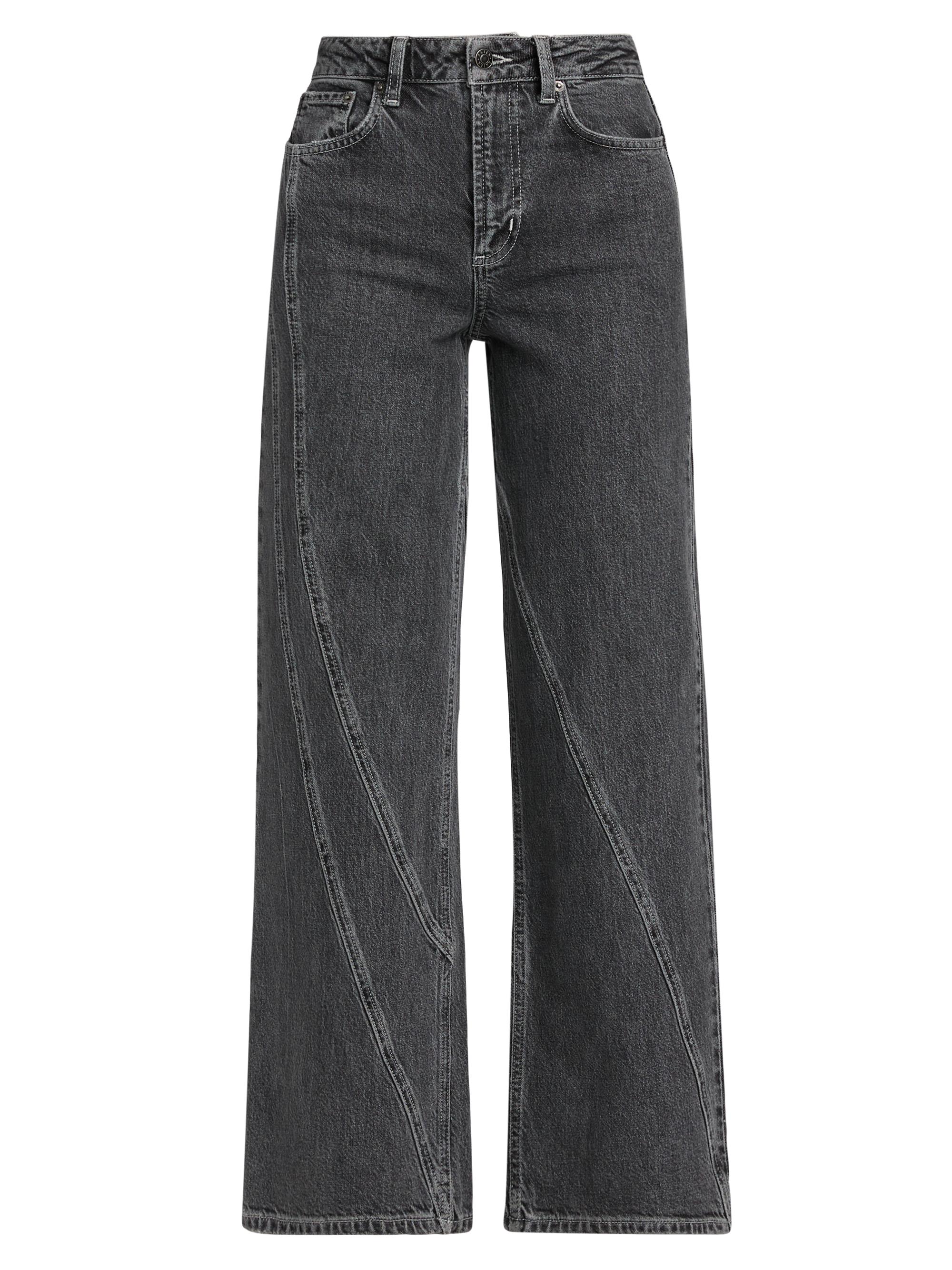 Getty Twist-Seam Wide-Leg Jeans