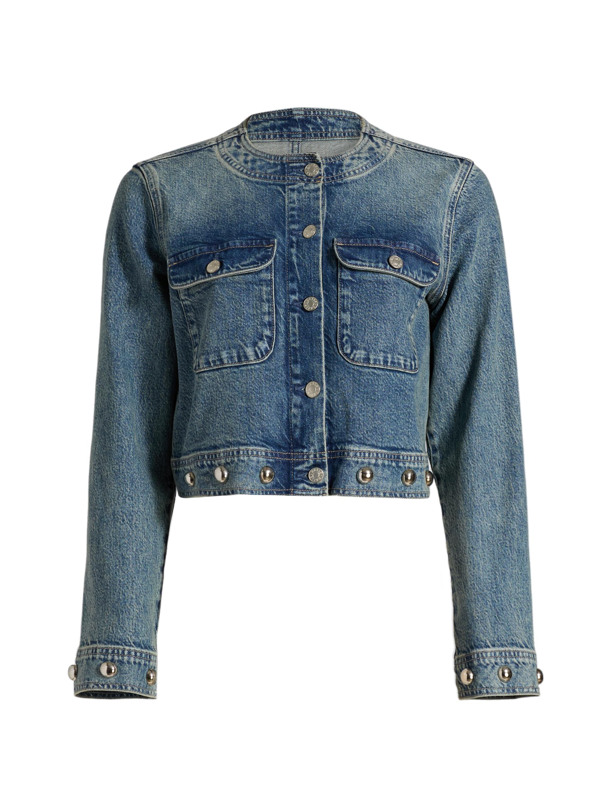 Alice + Olivia Nelson Embellished Denim Jacket | Saks Fifth Avenue