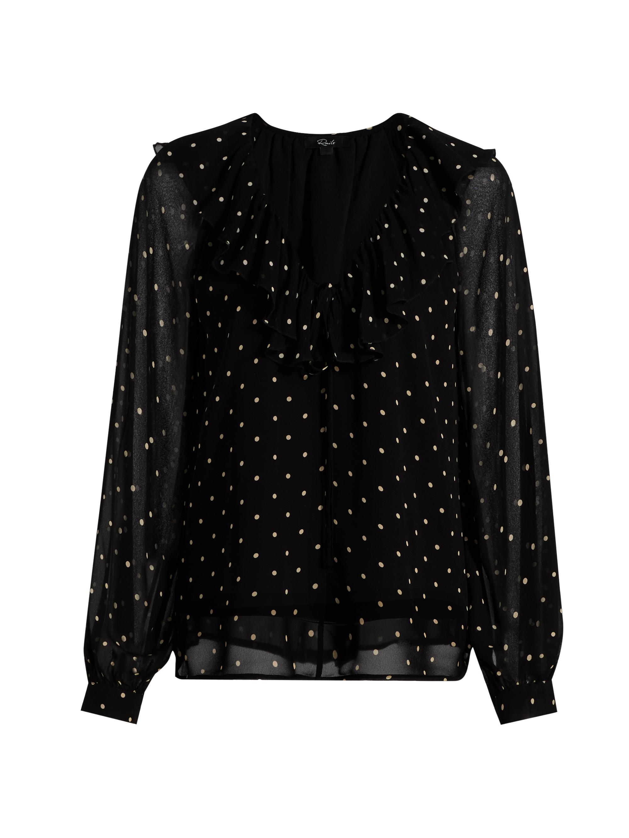 Rails Women's Honora Ruffled Polka Dot Blouse - Polka Dots