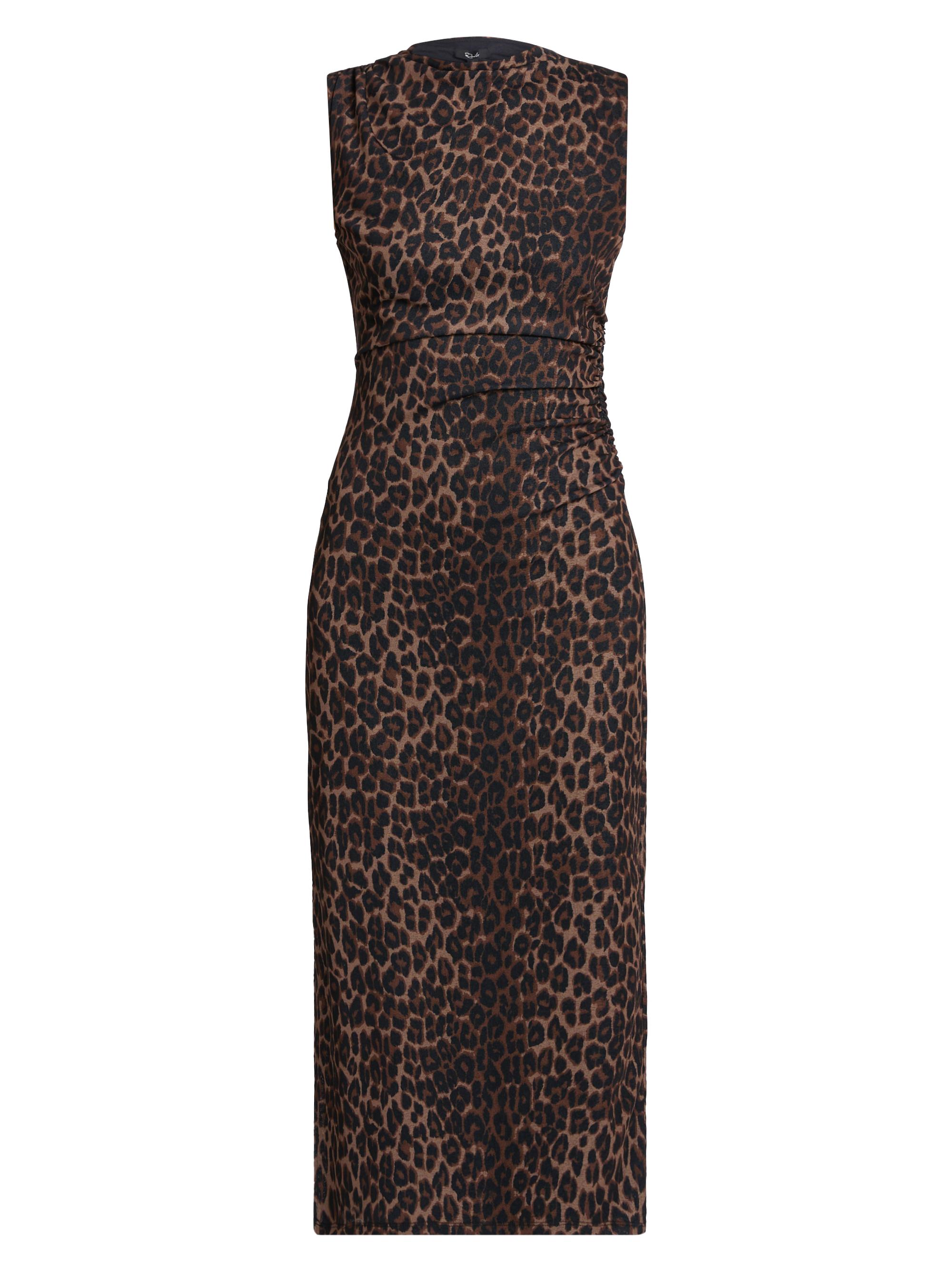 Rails Rebecca Leopard Print Ruched Midi-Dress | Saks Fifth Avenue