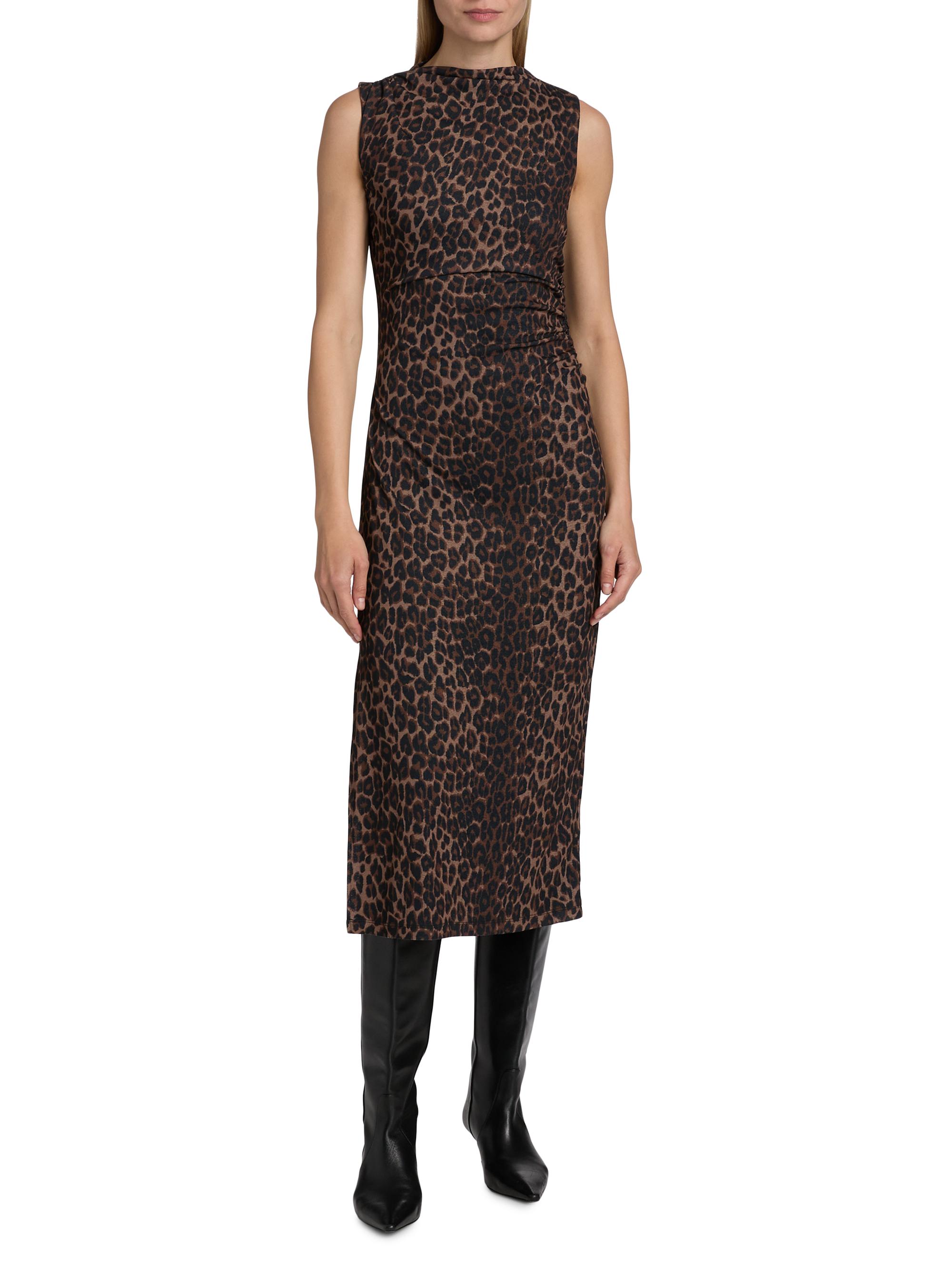 Rails Rebecca Leopard Print Ruched Midi-Dress | Saks Fifth Avenue