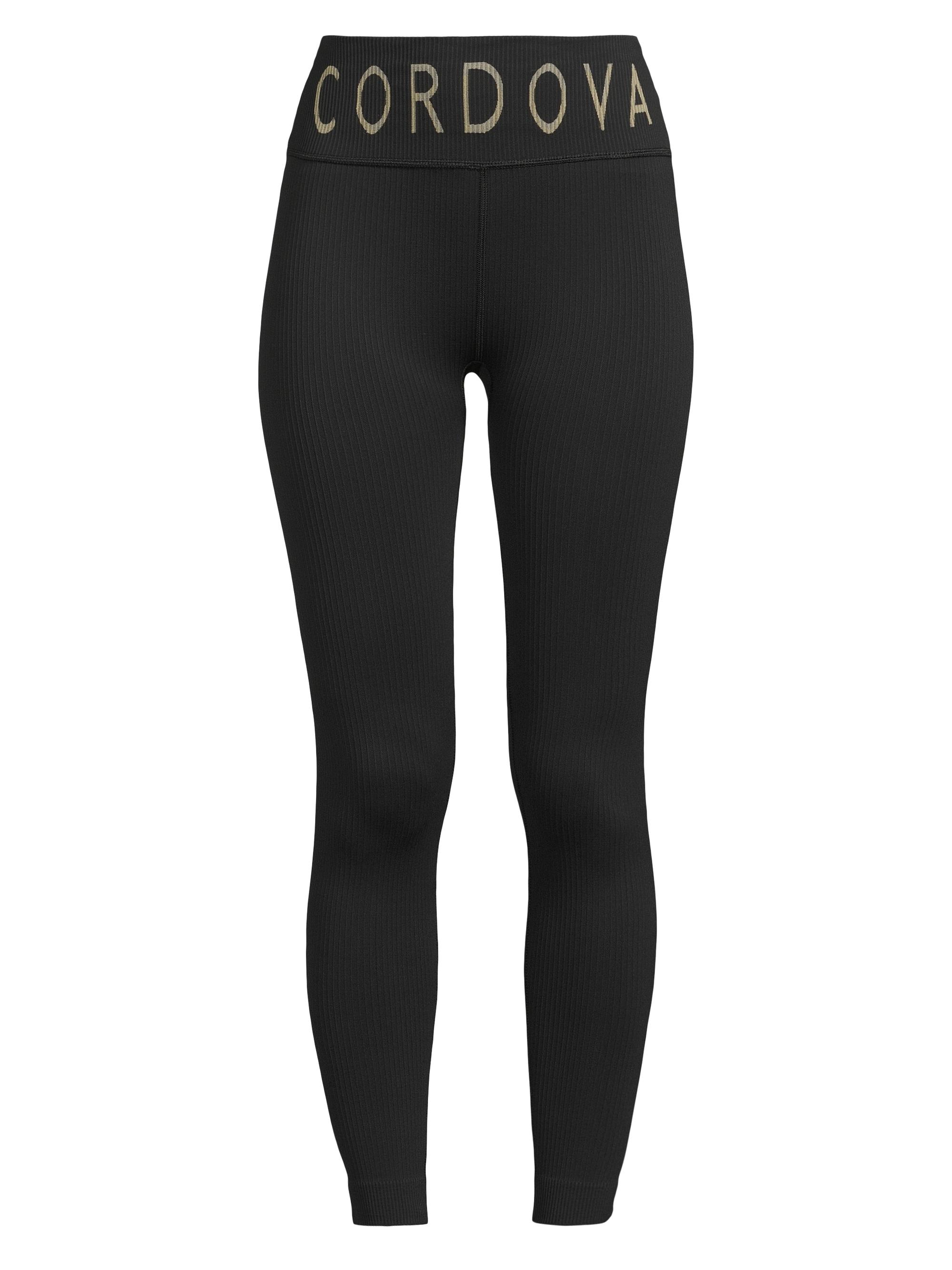 Logo Rib-Knit Base-Layer Leggings