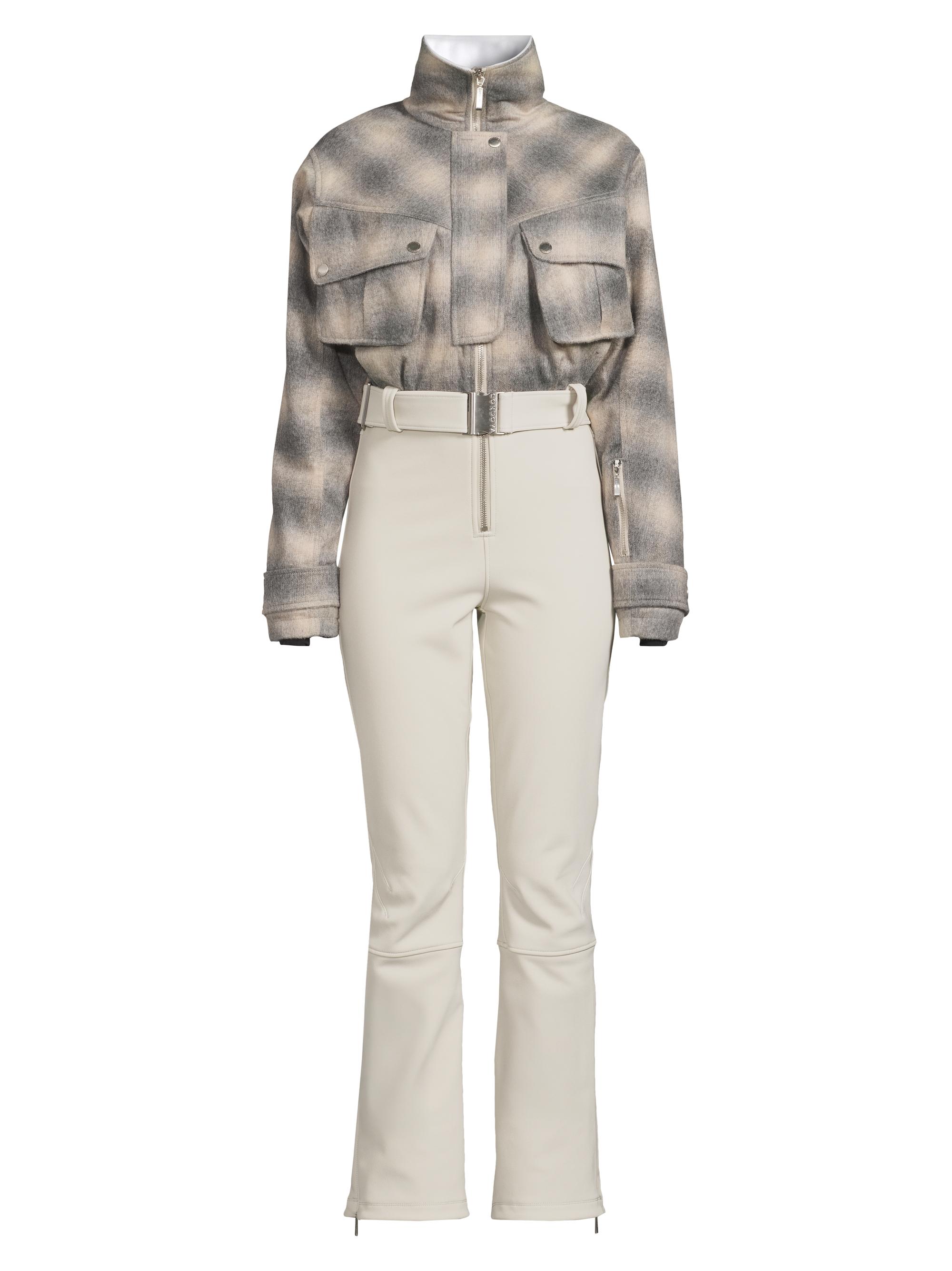 Cordova Women's Telluride Ski Suit - Plaid Smoke Stone