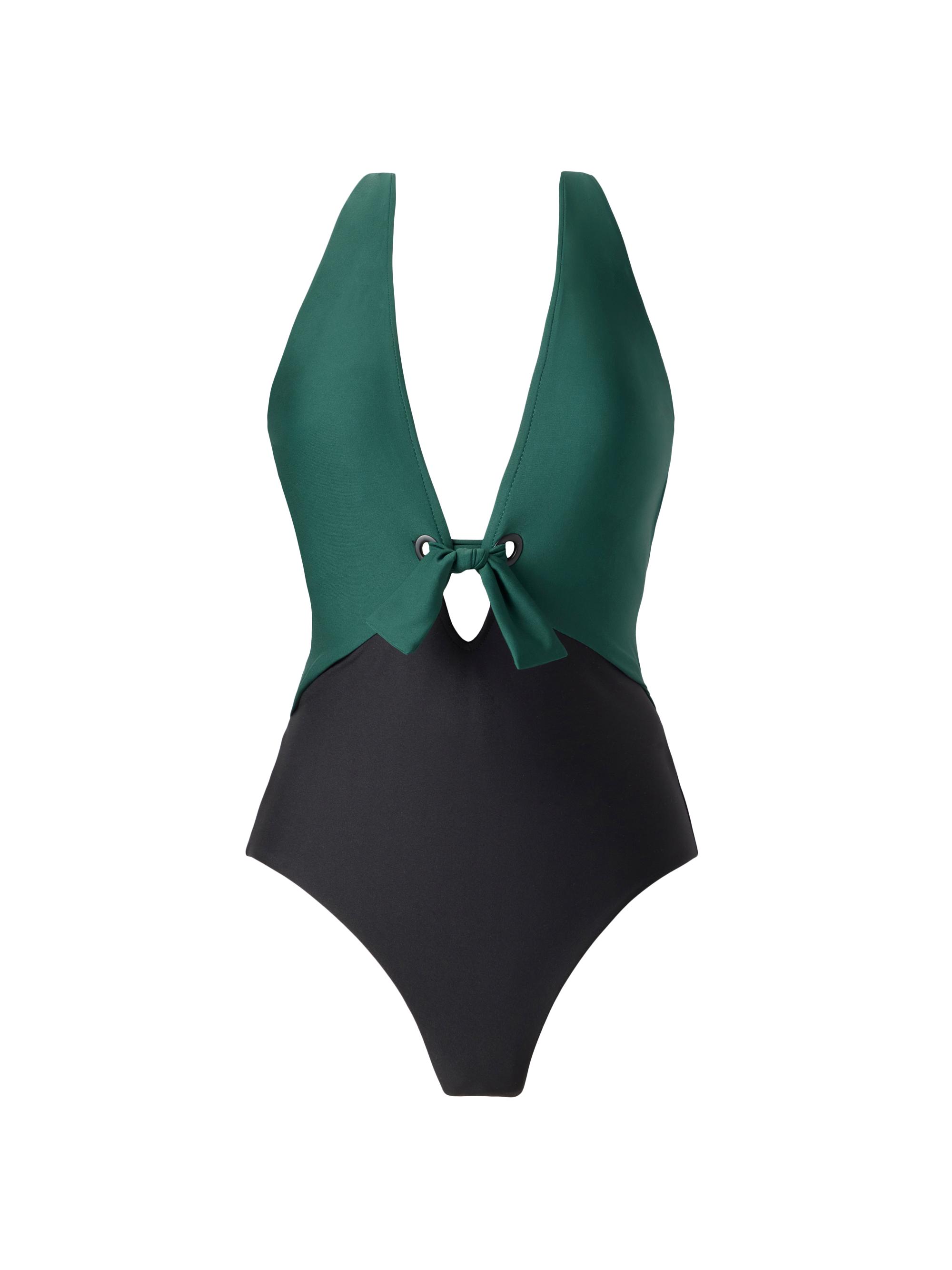 Magicsuit Women's Solid Halle Colorblocked One-Piece Swimsuit - Racing Green