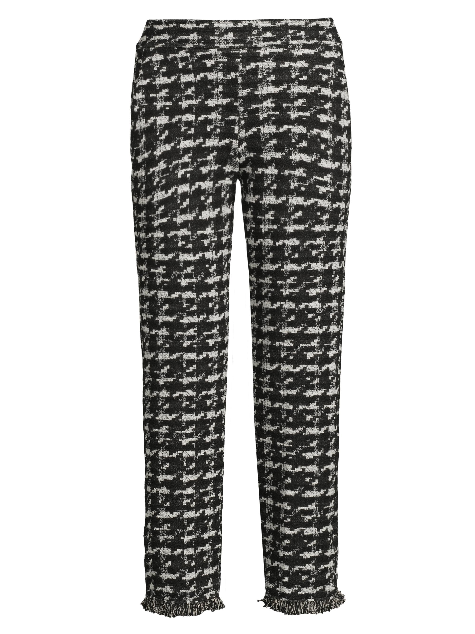 Avenue Montaigne Women's  Houndstooth Slim-Fit Crop Pants - Retro