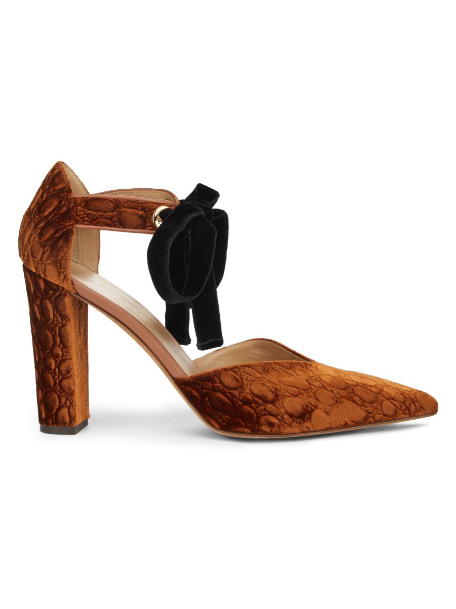 Ulla Johnson Women's Corinna 85mm Bow Textured Pumps