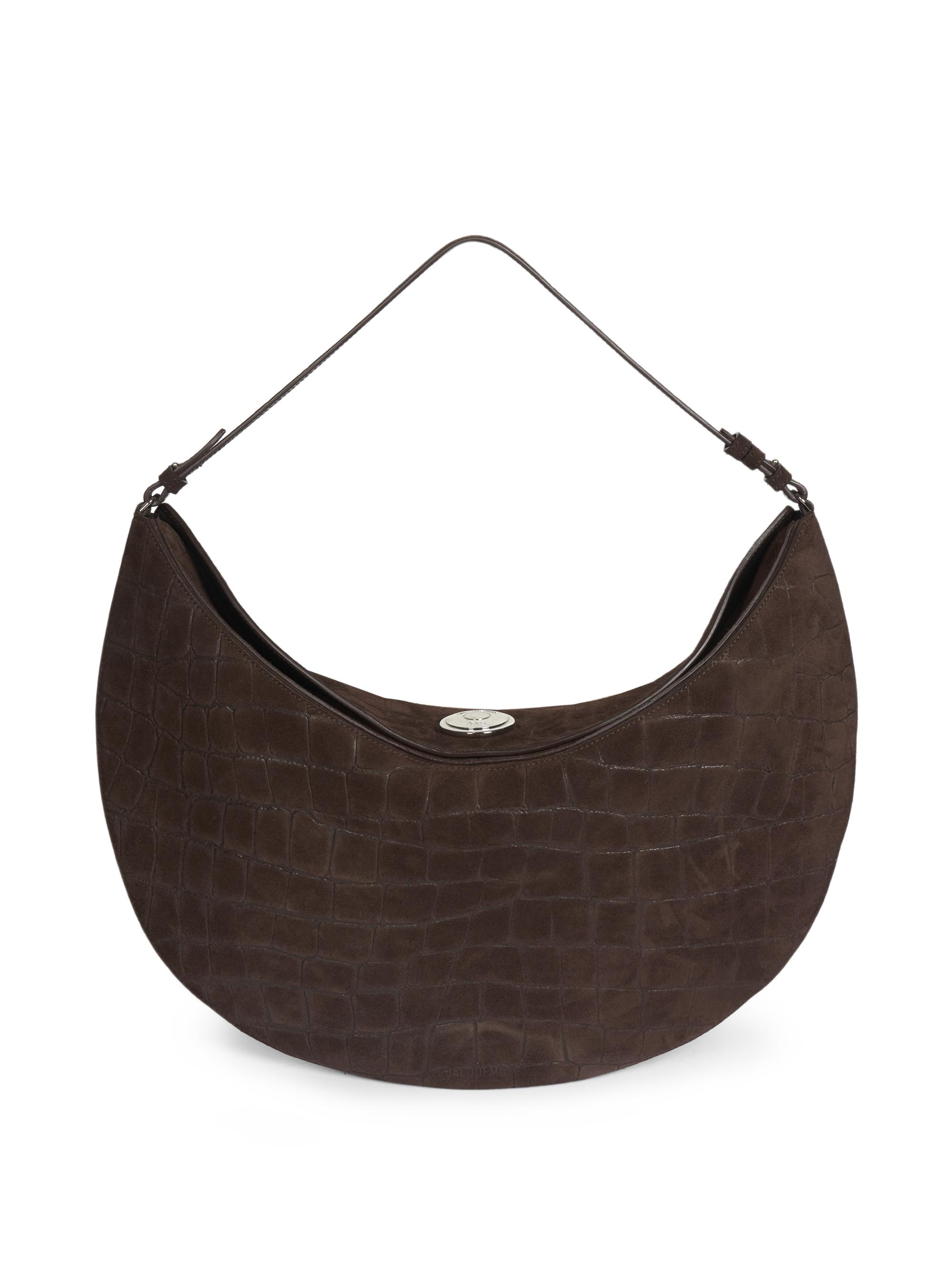 Jacquemus Women's Le Calisso Rond Suede Bag - Dark Brown