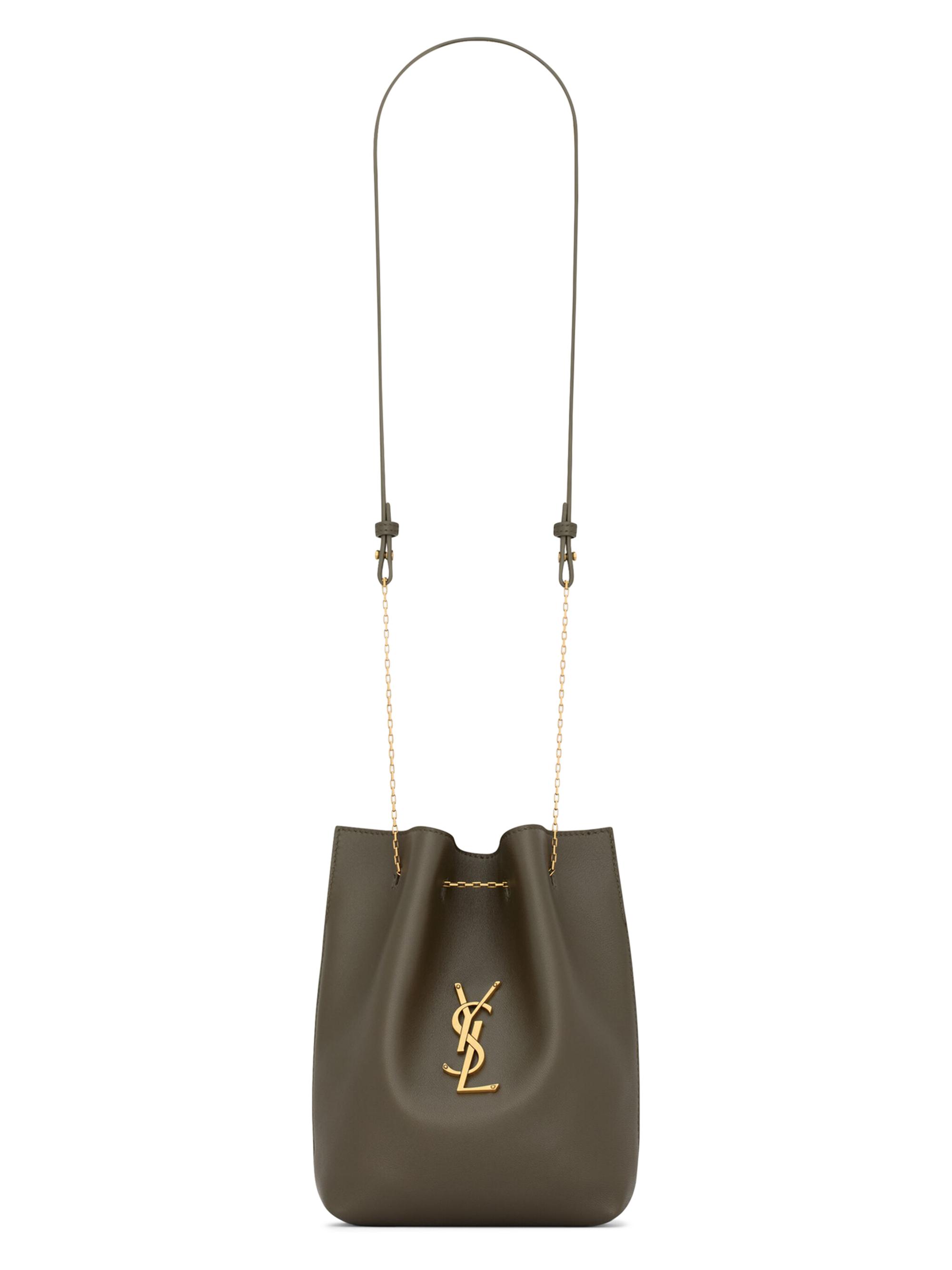 Saint Laurent Women's Pochon in Lambskin Leather - Light Musk