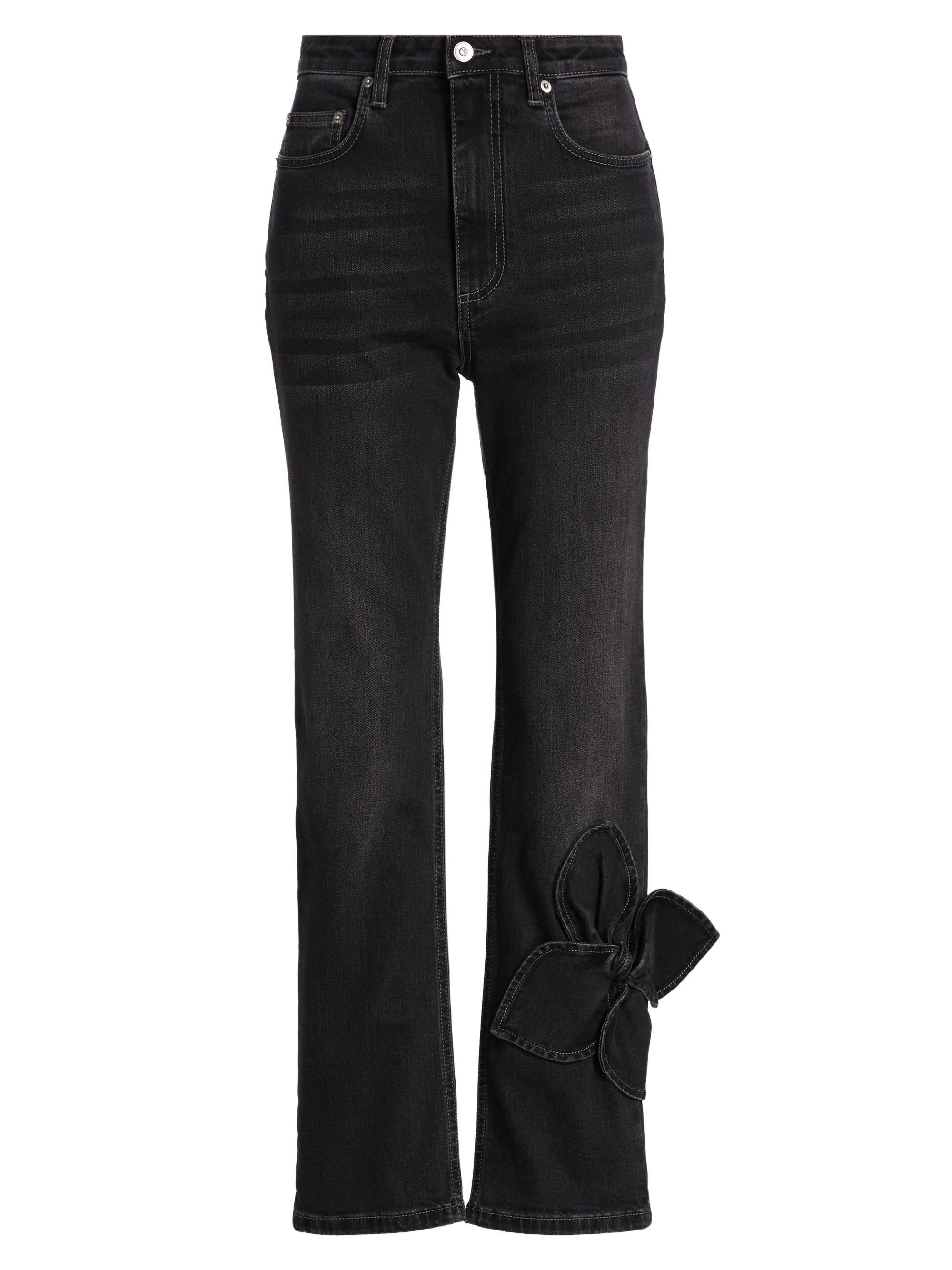 Bow Straight-Leg Jeans