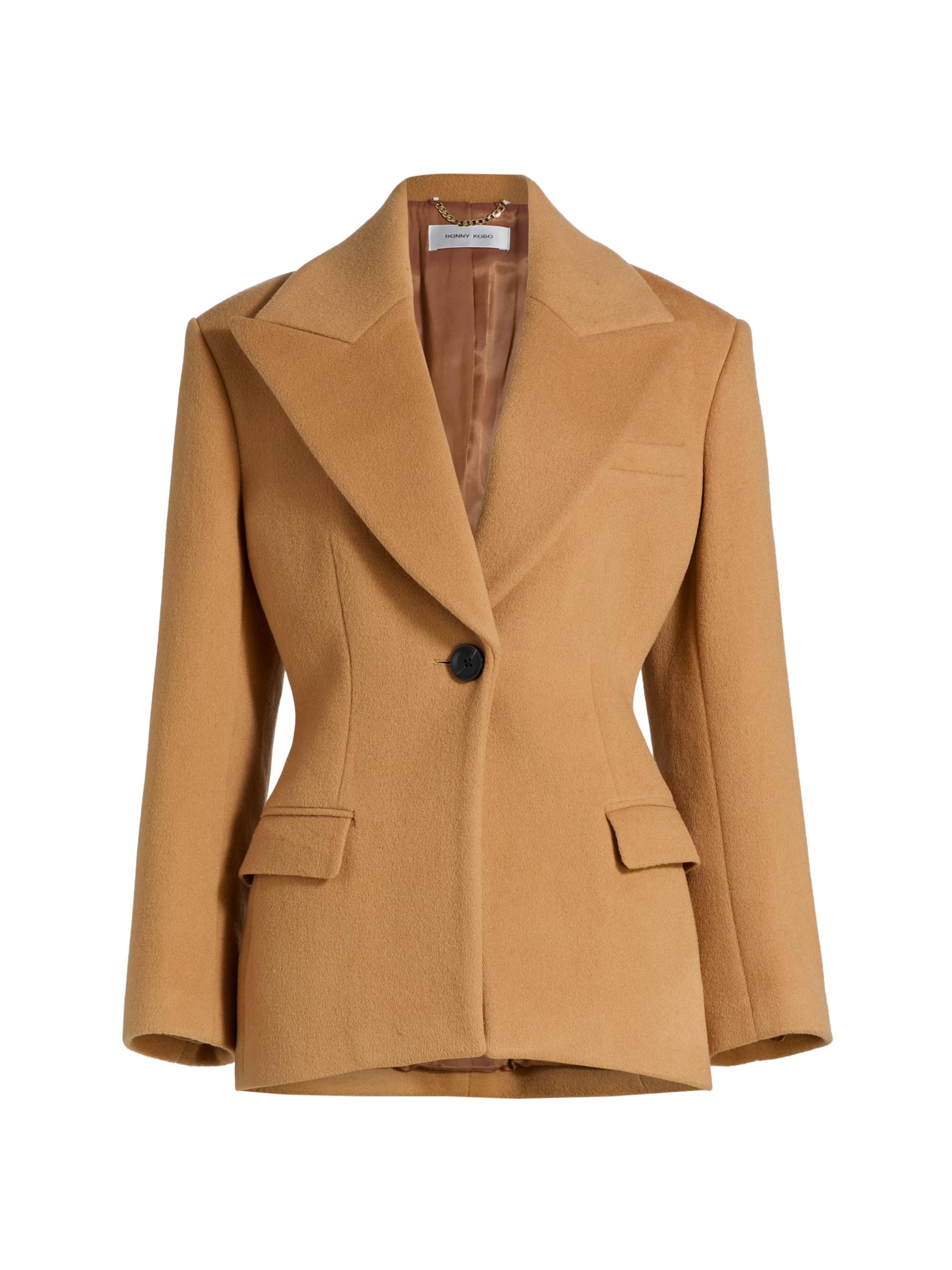 Ronny Kobo Women's Calla Wool Coat - Camel