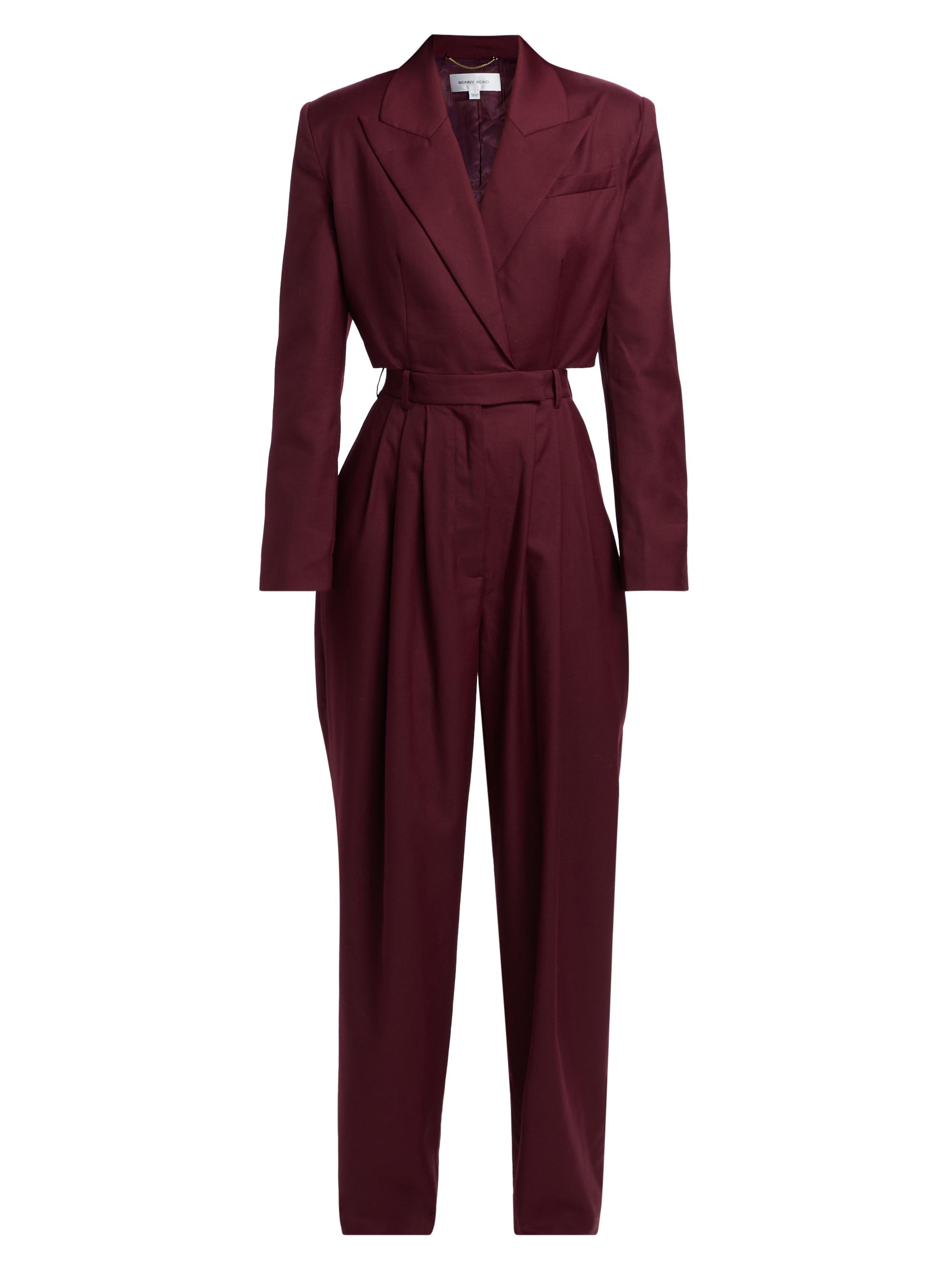 Ronny Kobo Women's Michelle Blazer Jumpsuit - Burgundy