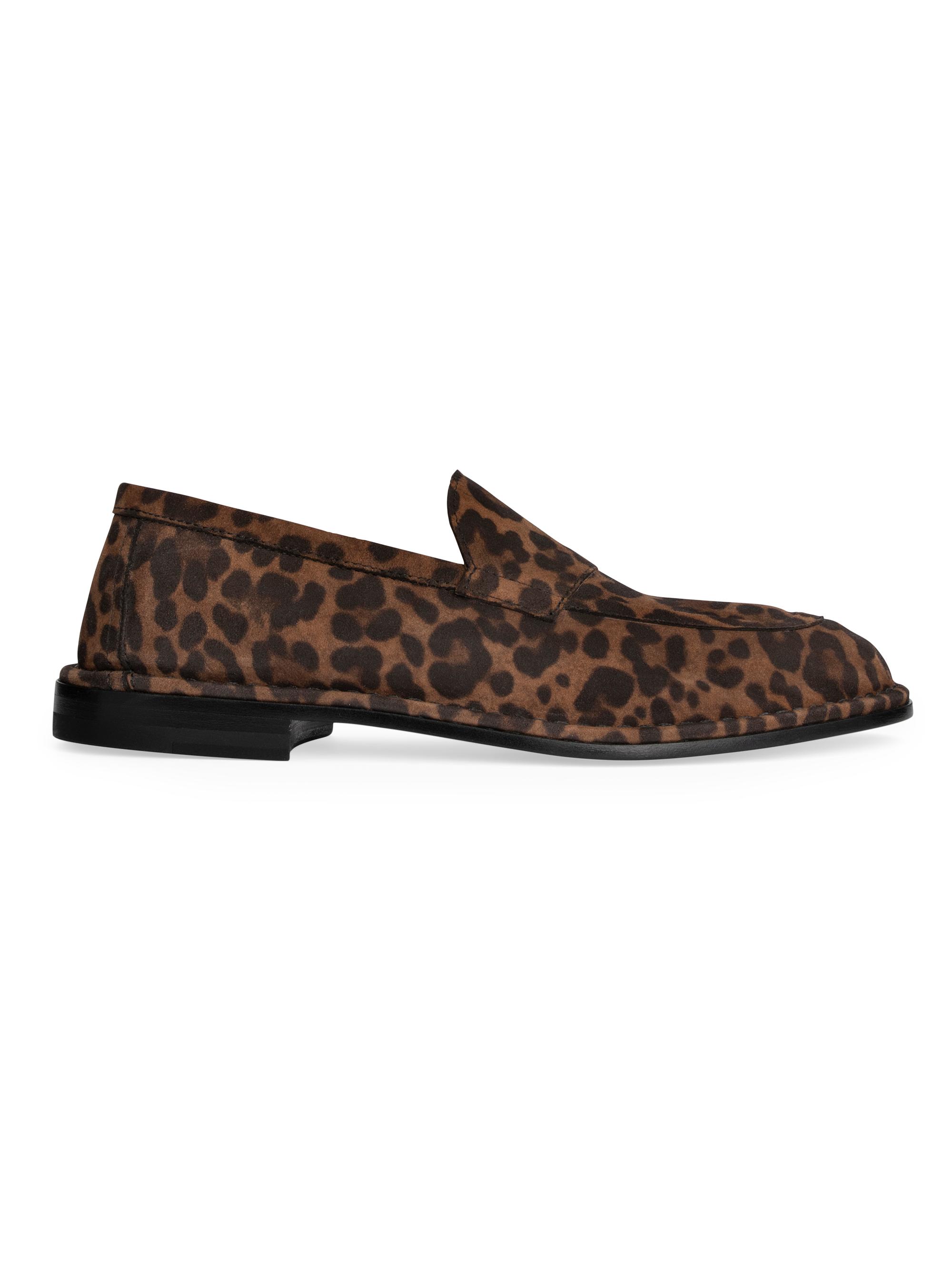 Pierre Hardy Women's Noto Leopard Print Suede Loafers - Printed Suede Kid Leopard