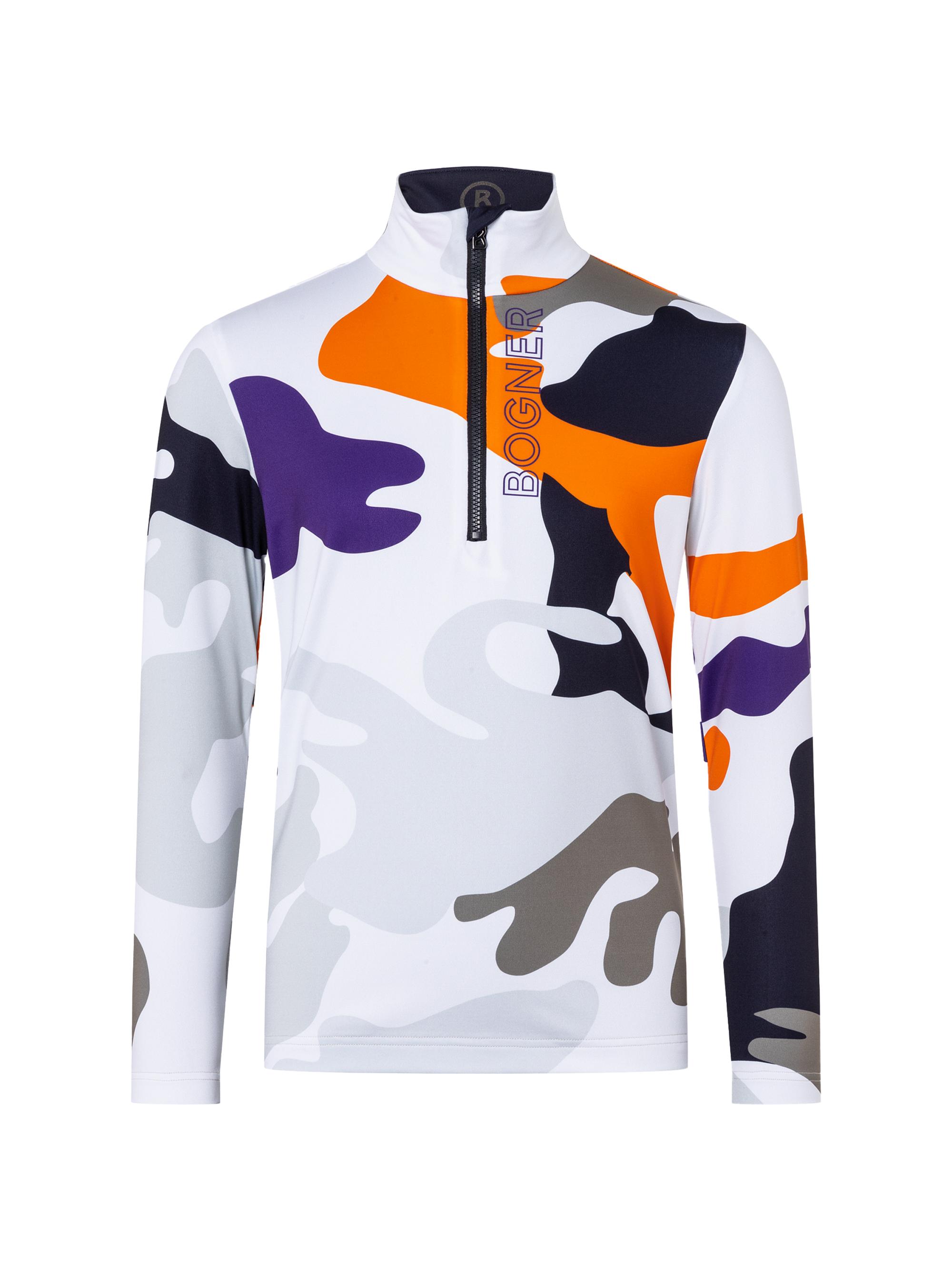 Bogner Little Boy's & Boy's Chris Printed Half-Zip Pullover - Purple Orange Camo