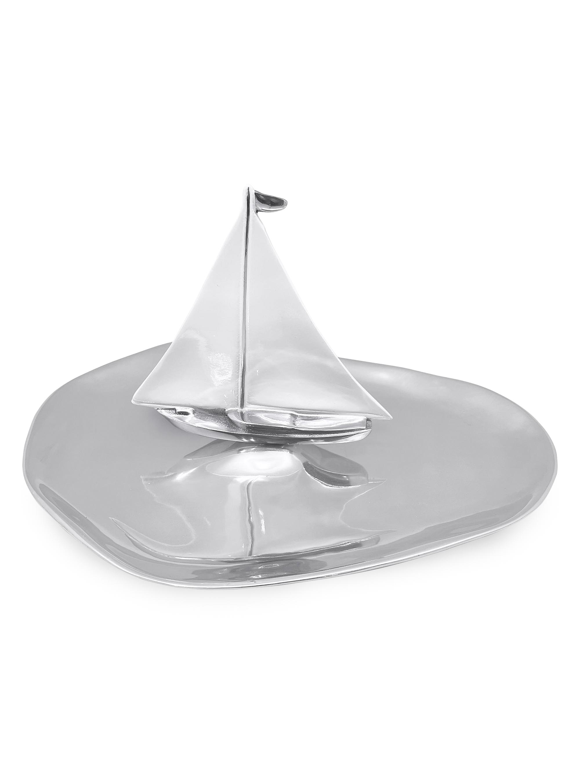Mariposa Sailboat Platter - Silver
