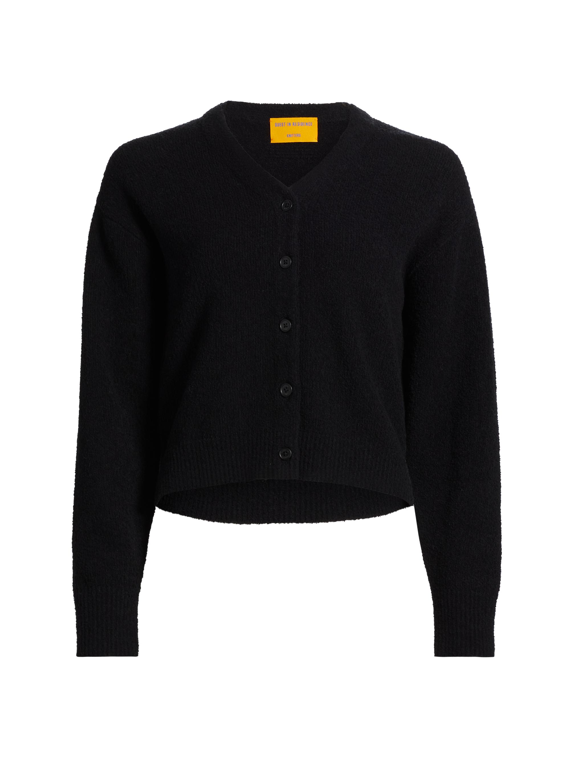 Theory 黒 カーディガン S Theory Structured Cotton Cardigan | Saks Fifth Avenue