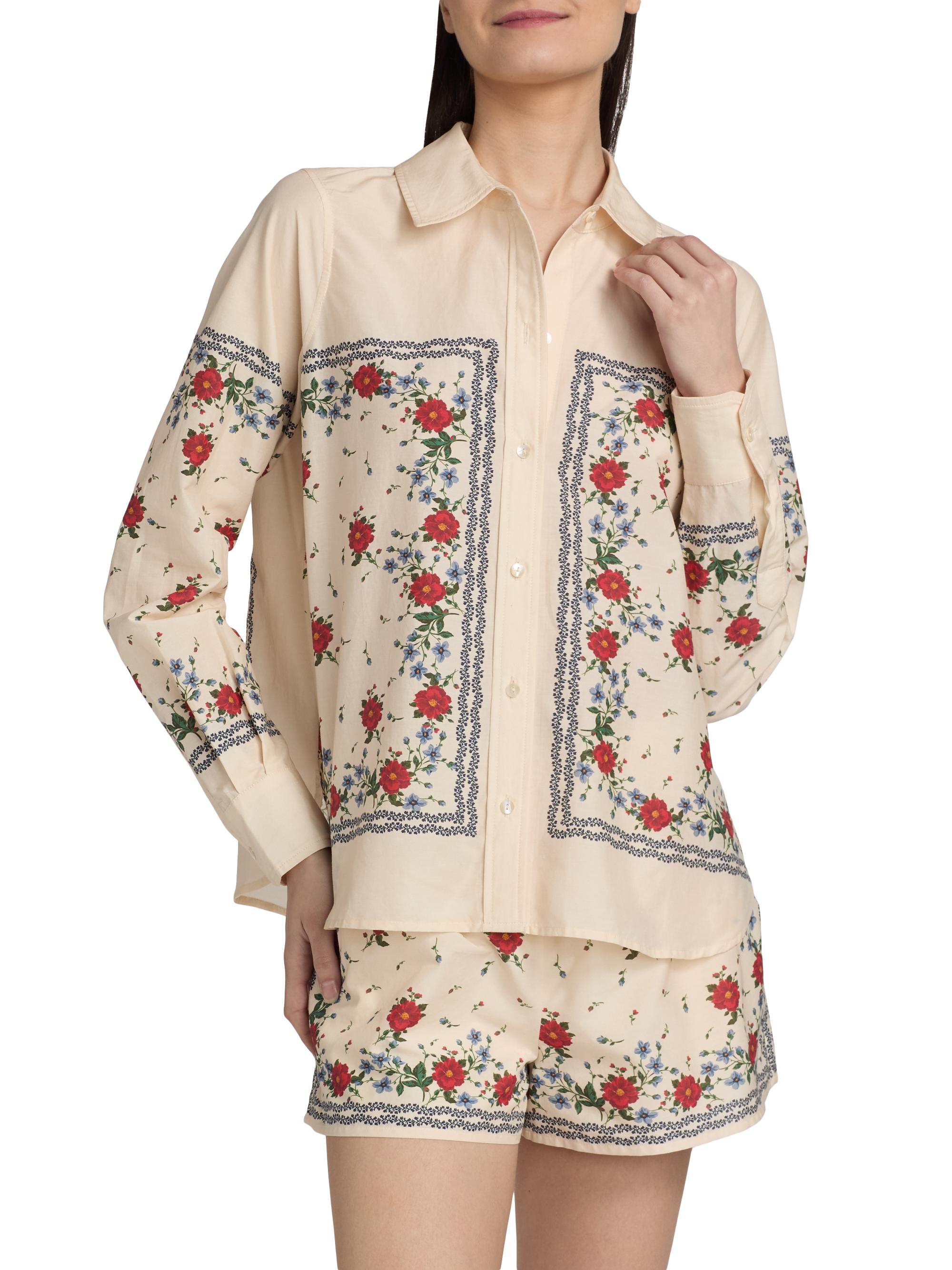 Cami NYC Women's Rafella Printed Cotton-Silk Button-Front Blouse - Heirloom Bandana | Thumbnail 3